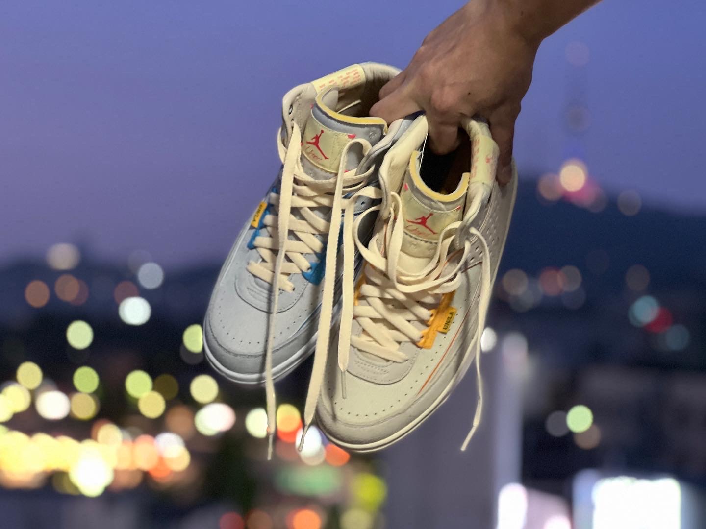 Jordan 2 x Union Retro SP Grey Fog, Jordan 2 x Union Retro SP Rattan 착용 스타일 - 1