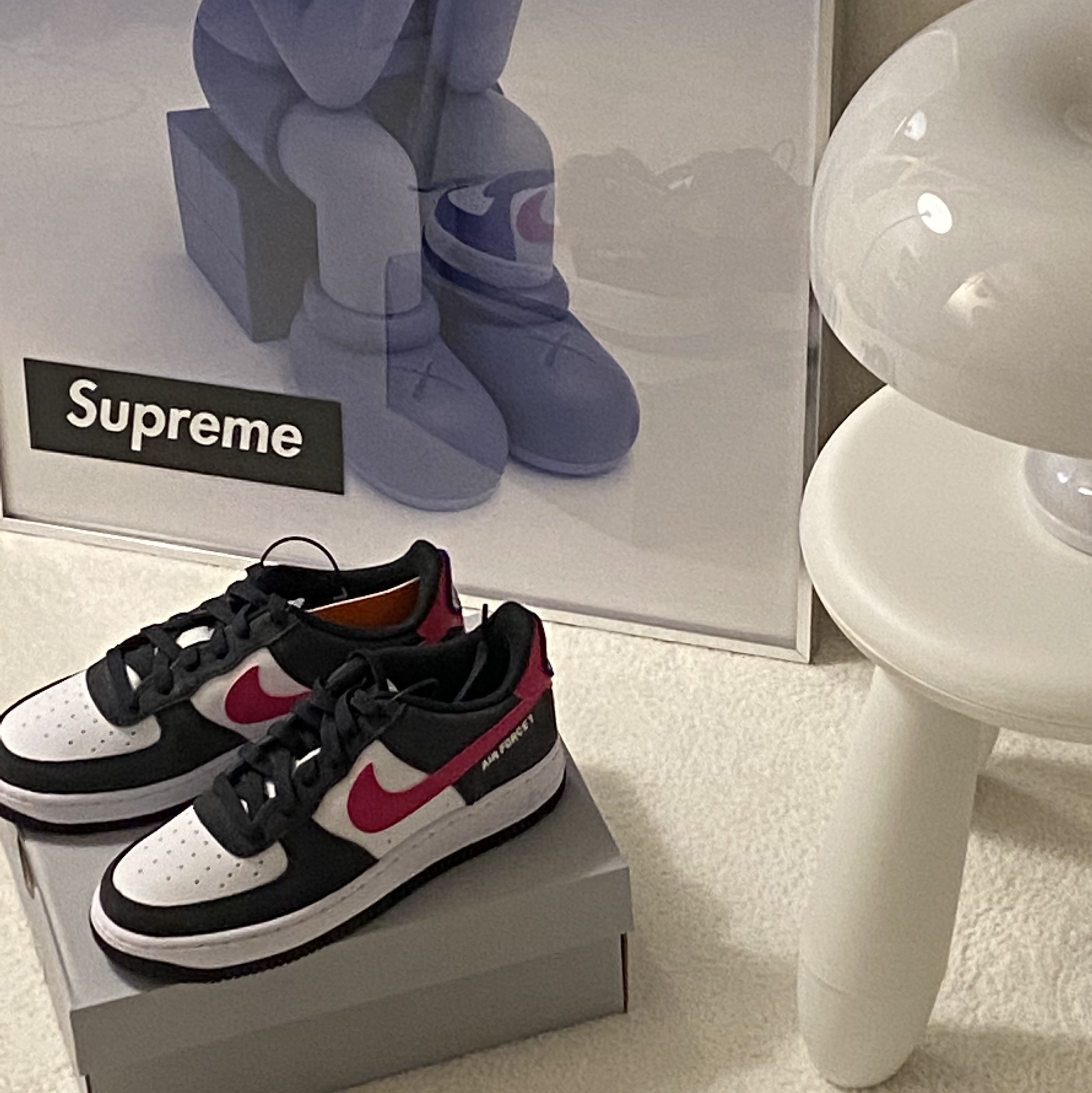 (GS) Nike Air Force 1 LV8 Athletic Club Black Pink Prime 착용 스타일