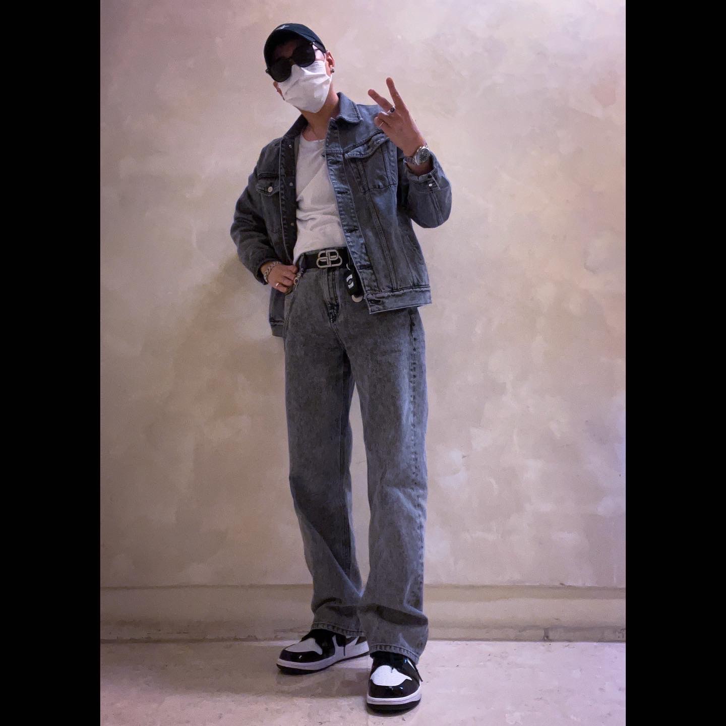 Jordan 1 Mid SE ASW Black 착용 스타일 - 3