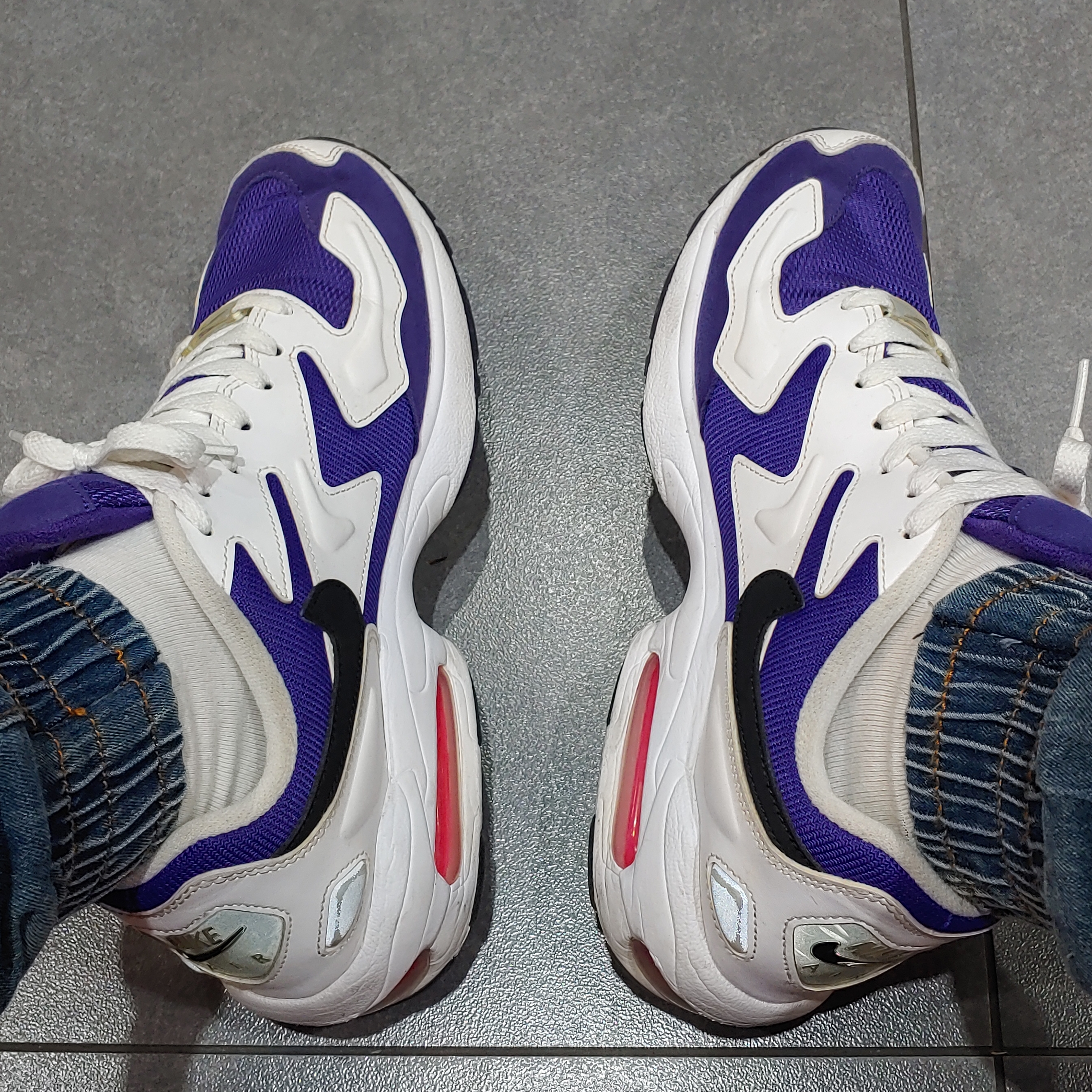 Nike Air Max 2 Light Purple Berry 착용 스타일 - 4