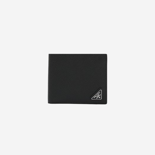 프라다 사피아노 레더 지갑 블랙 레드