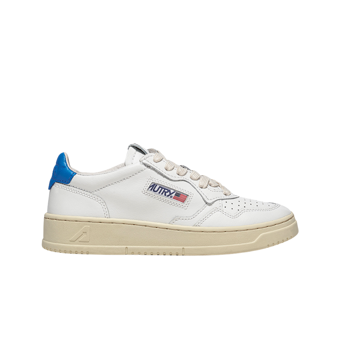 오트리 메달리스트 로우 레더 스니커즈 화이트 아주르(Autry Medalist Low Leather Sneakers White Azure)