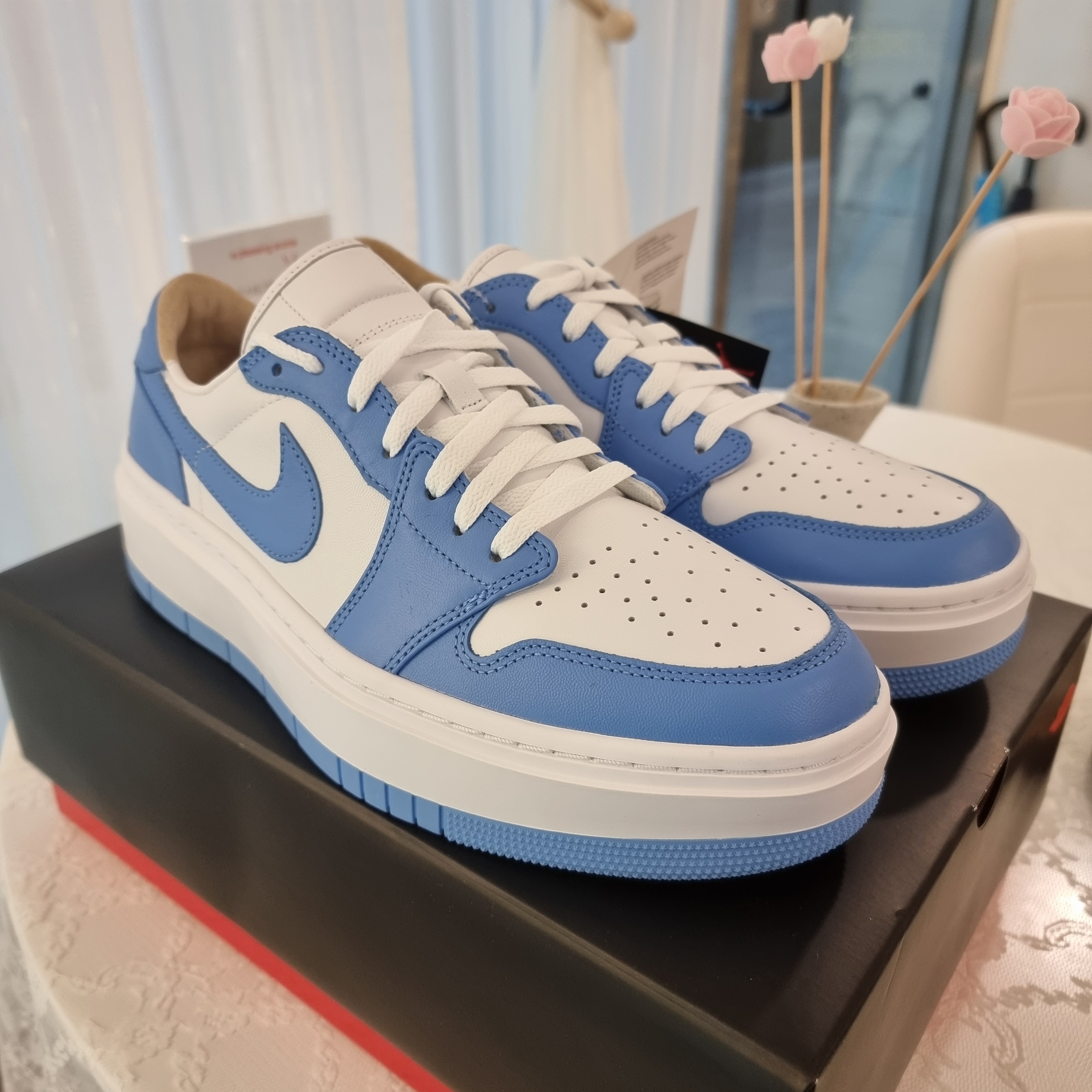(W) Jordan 1 Elevate Low SE University Blue 착용 스타일