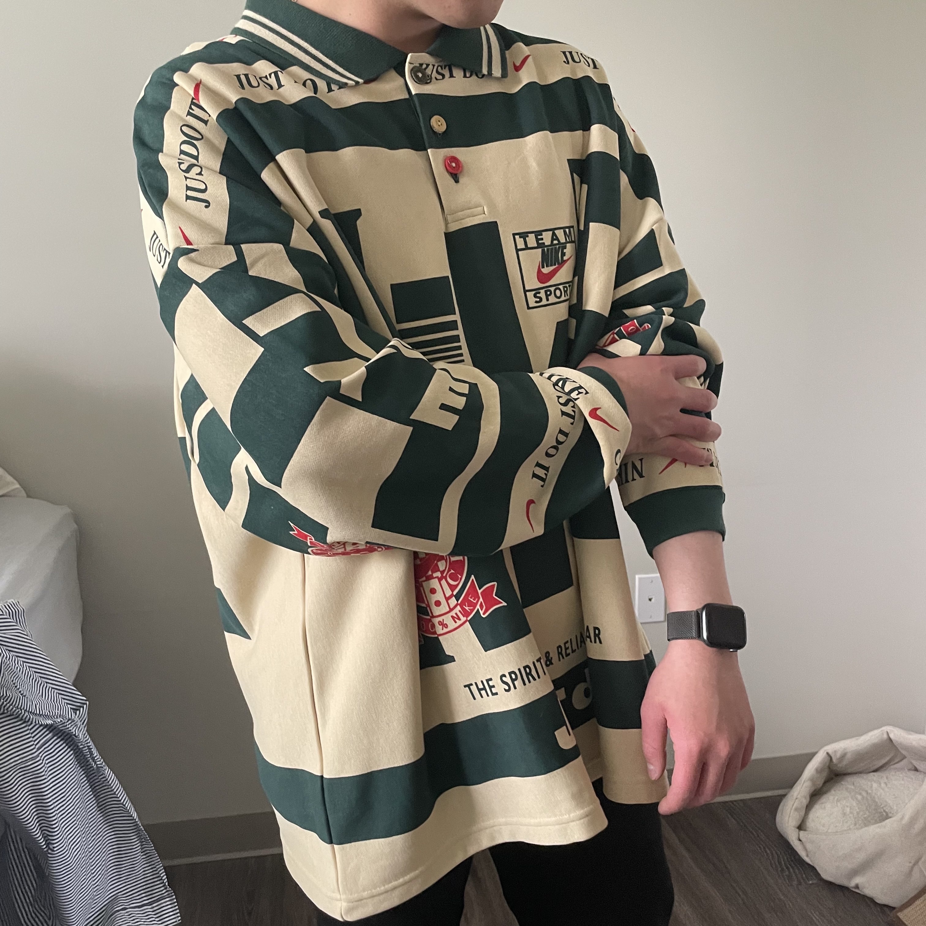 Nike x Cactus Plant Flea Market Long Sleeve Polo Natural - US/EU 착용 스타일