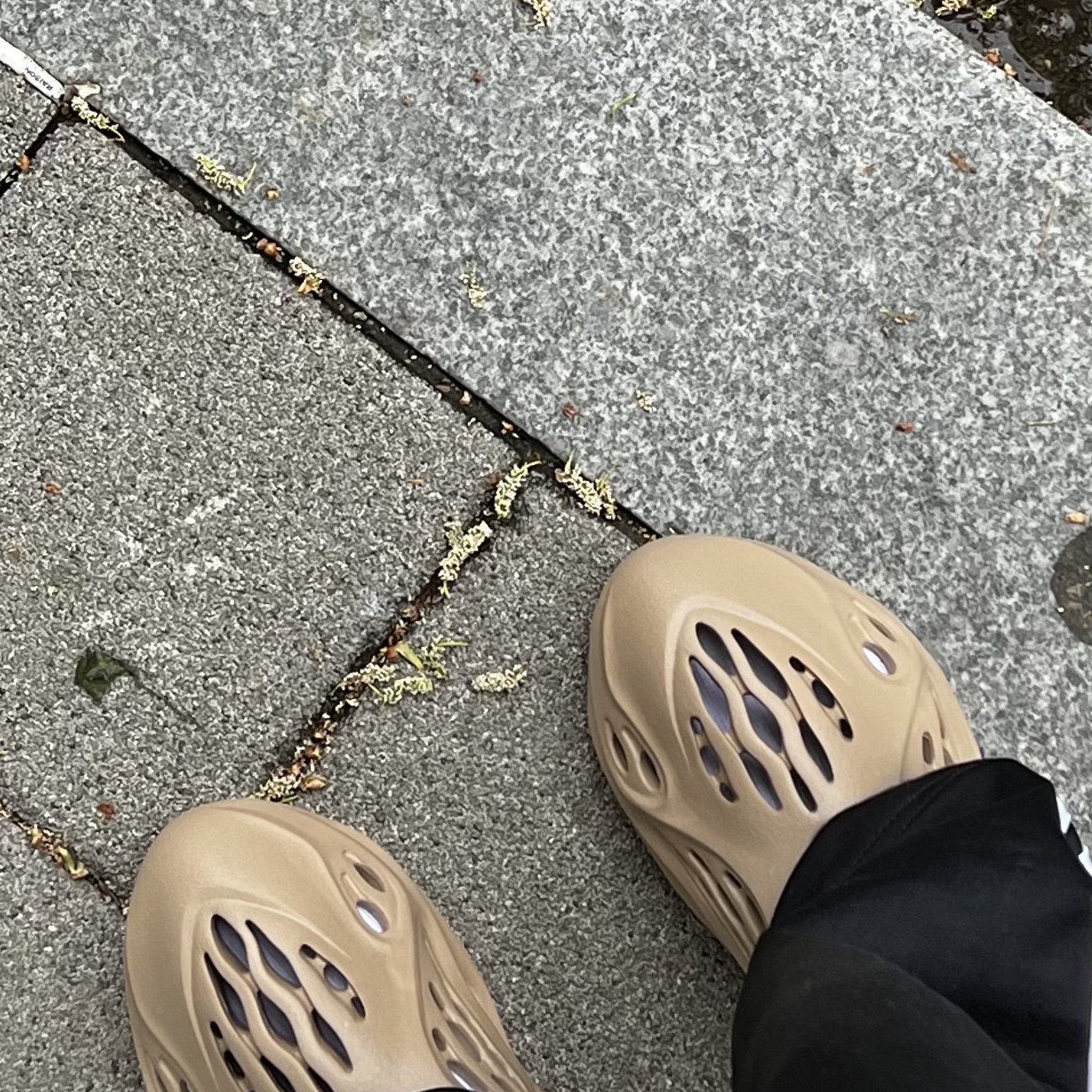 Adidas Yeezy Foam RNNR Mist 착용 스타일