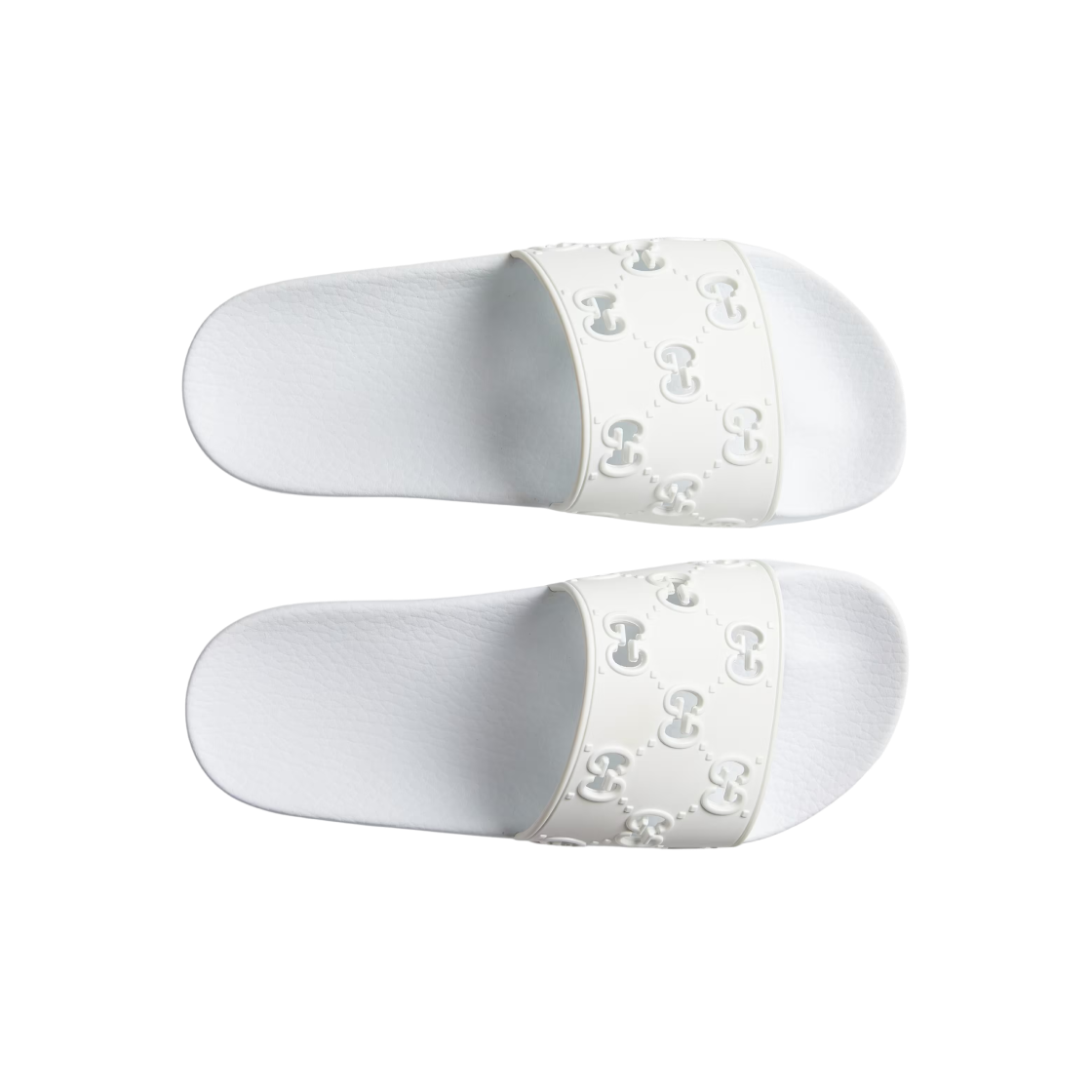 (W) 구찌 GG 러버 슬라이드 샌들 화이트((W) Gucci GG Rubber Slide Sandal White) - 2