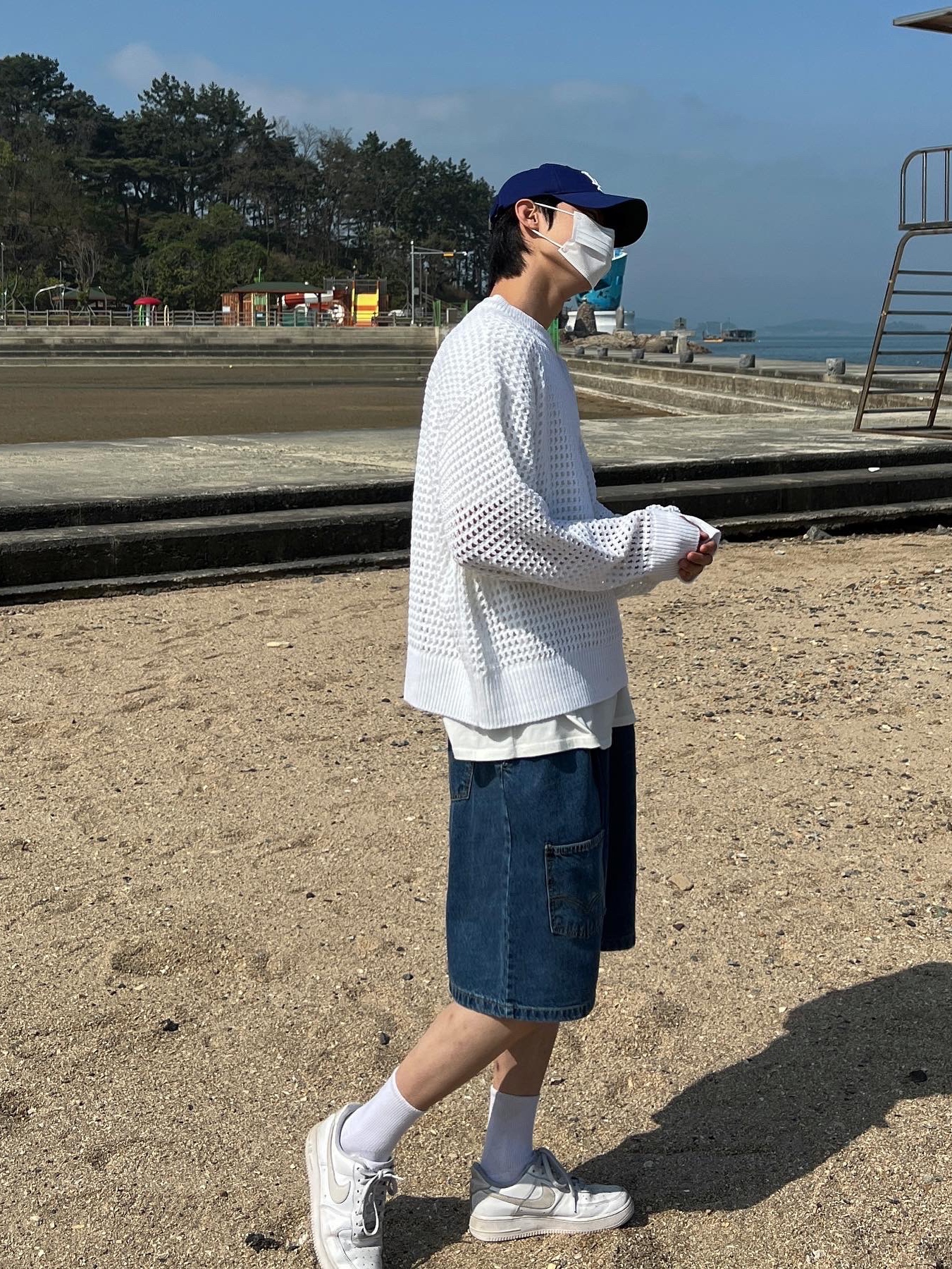 Nike Air Force 1 '07 Low White 착용 스타일 - 5