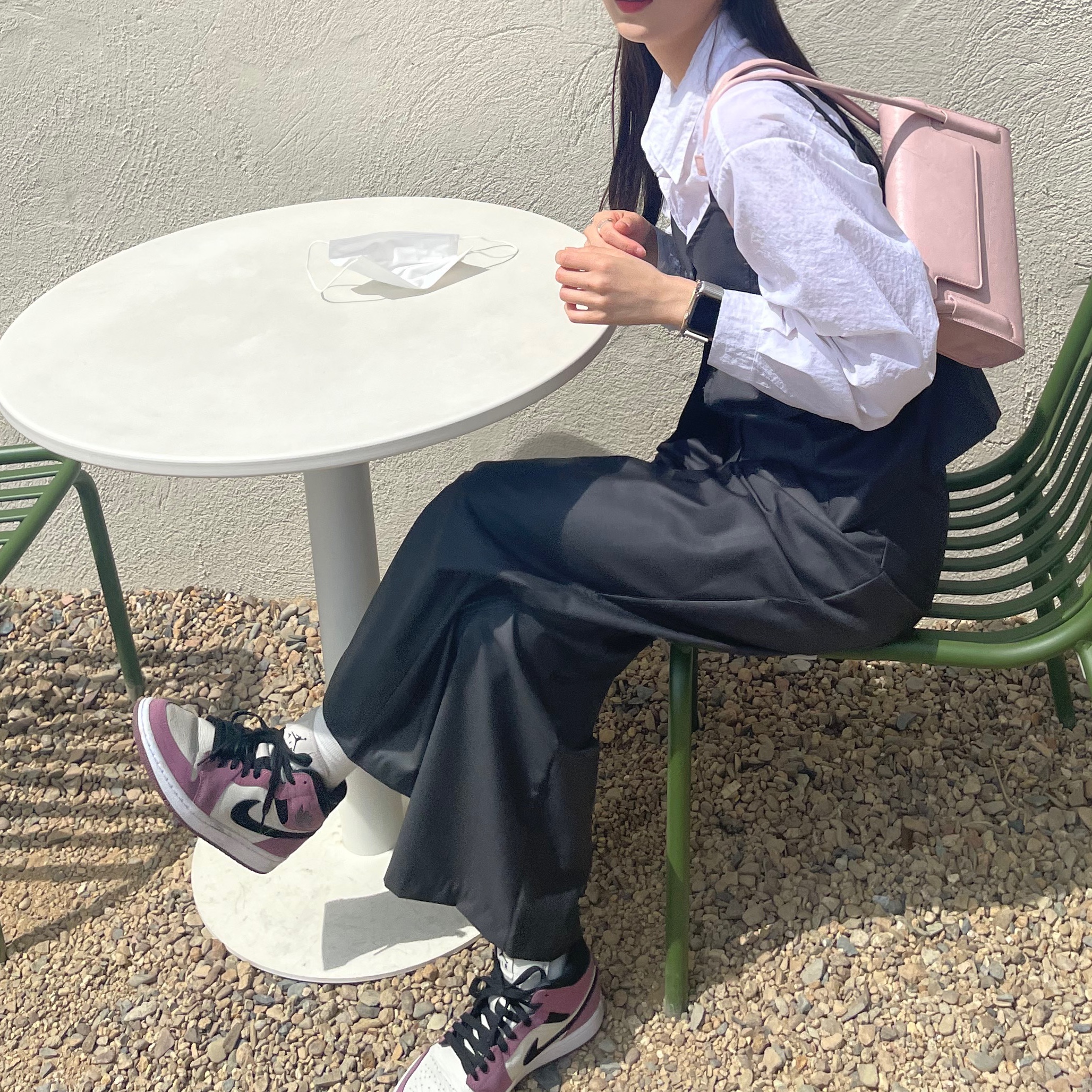(W) Jordan 1 Mid SE Light Mulberry 착용 스타일