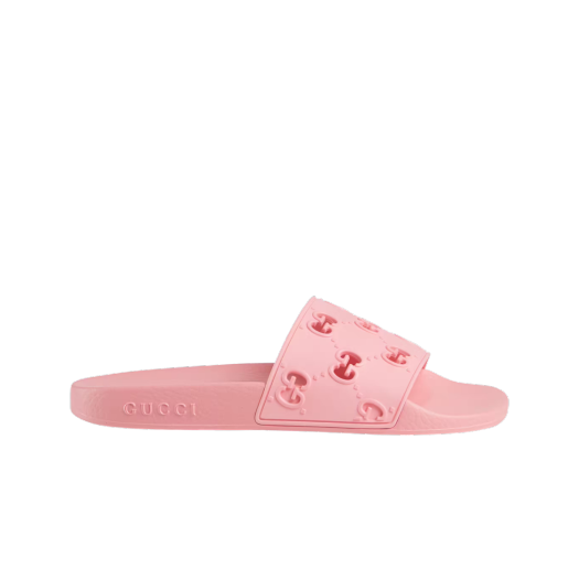 (W) 구찌 GG 러버 슬라이드 샌들 핑크