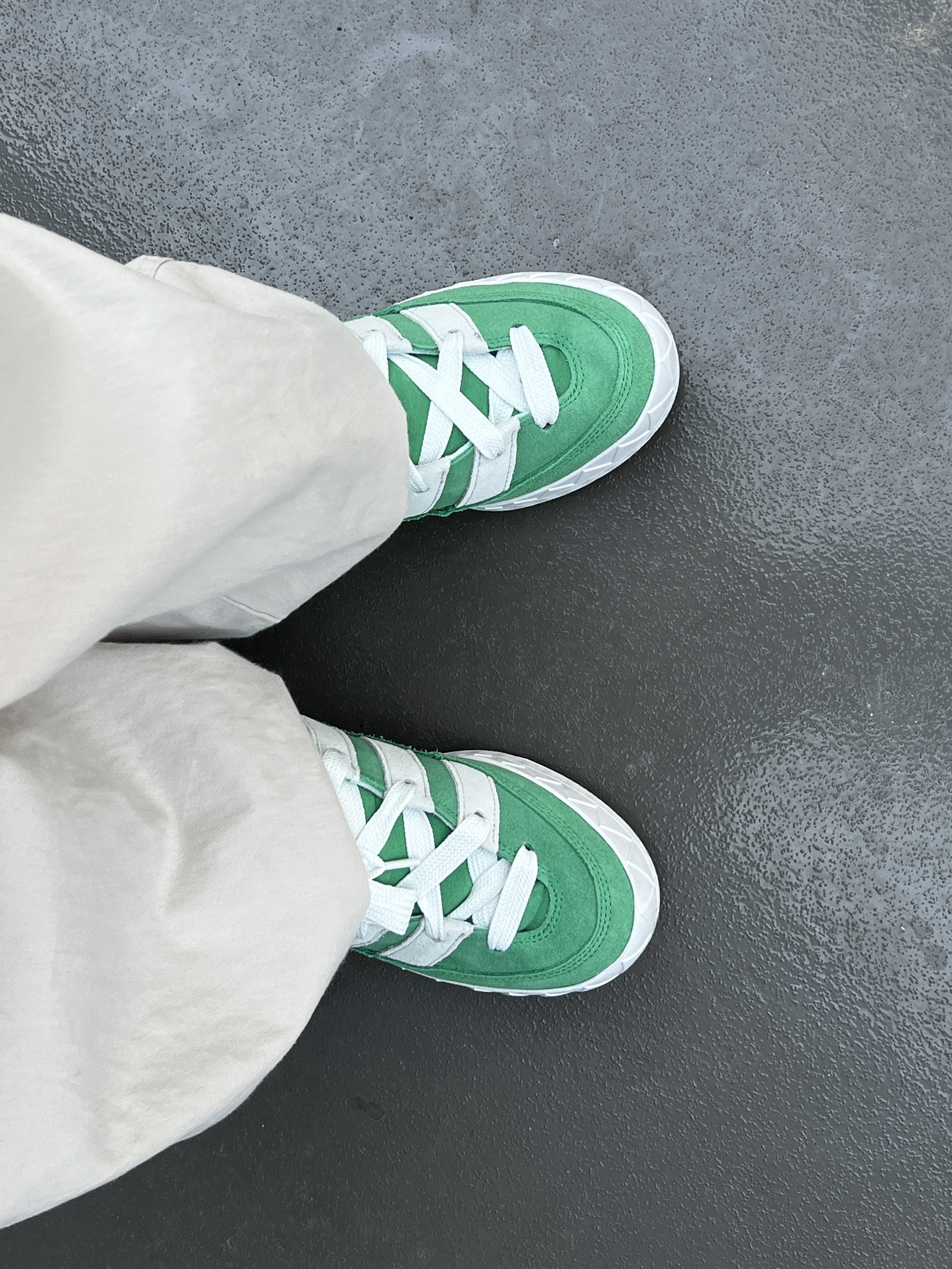 Adidas Adimatic Green 착용 스타일 - 1