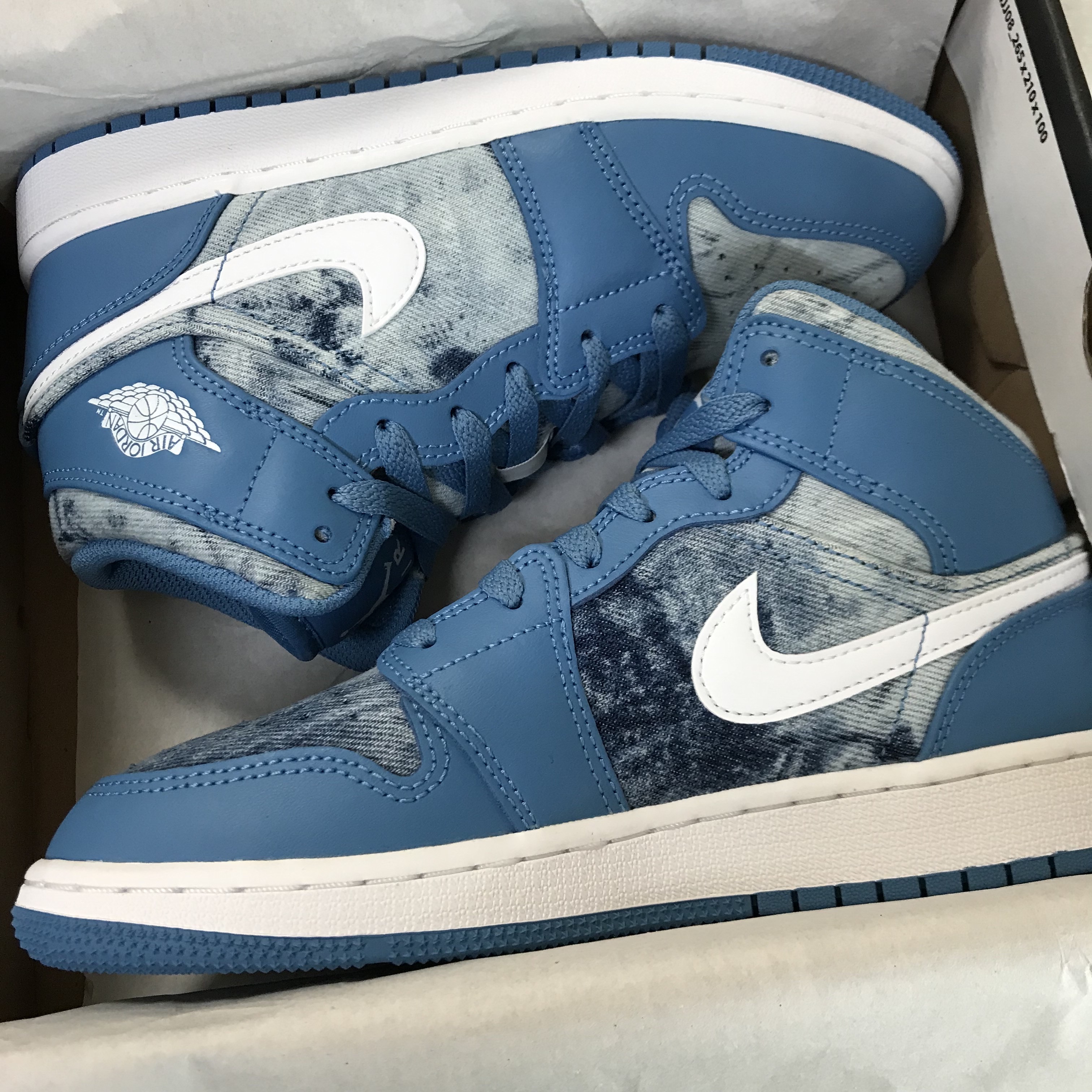 (GS) Jordan 1 Mid Dutch Blue 착용 스타일