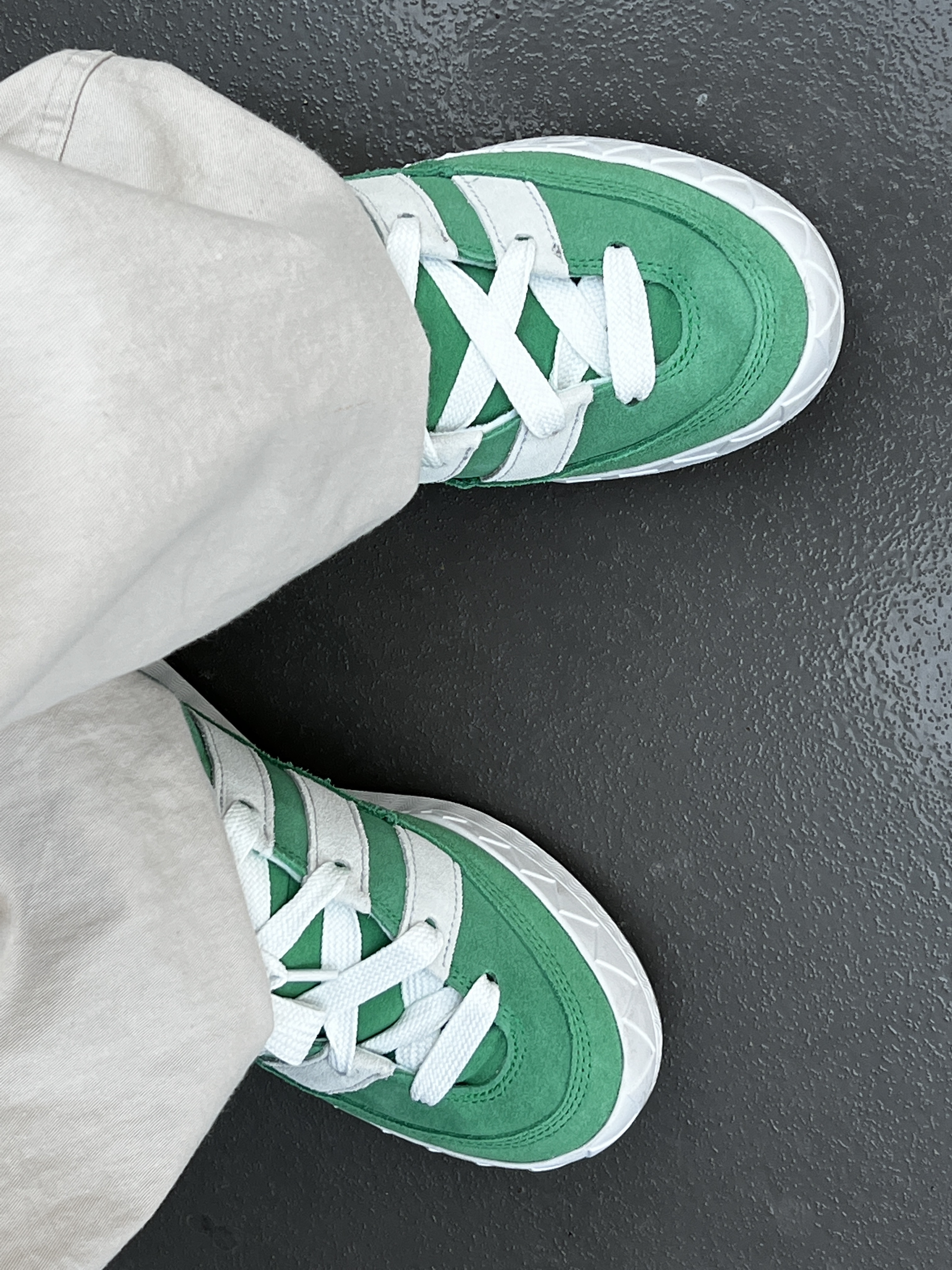 Adidas Adimatic Green 착용 스타일 - 2