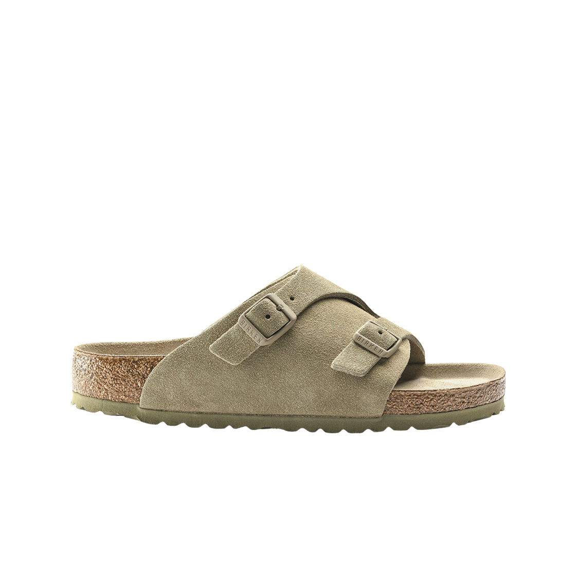 버켄스탁 취리히 소프트 풋베드 페이디드 카키 - 레귤러(Birkenstock Zurich Soft Footbed Faded Khaki - Regular)