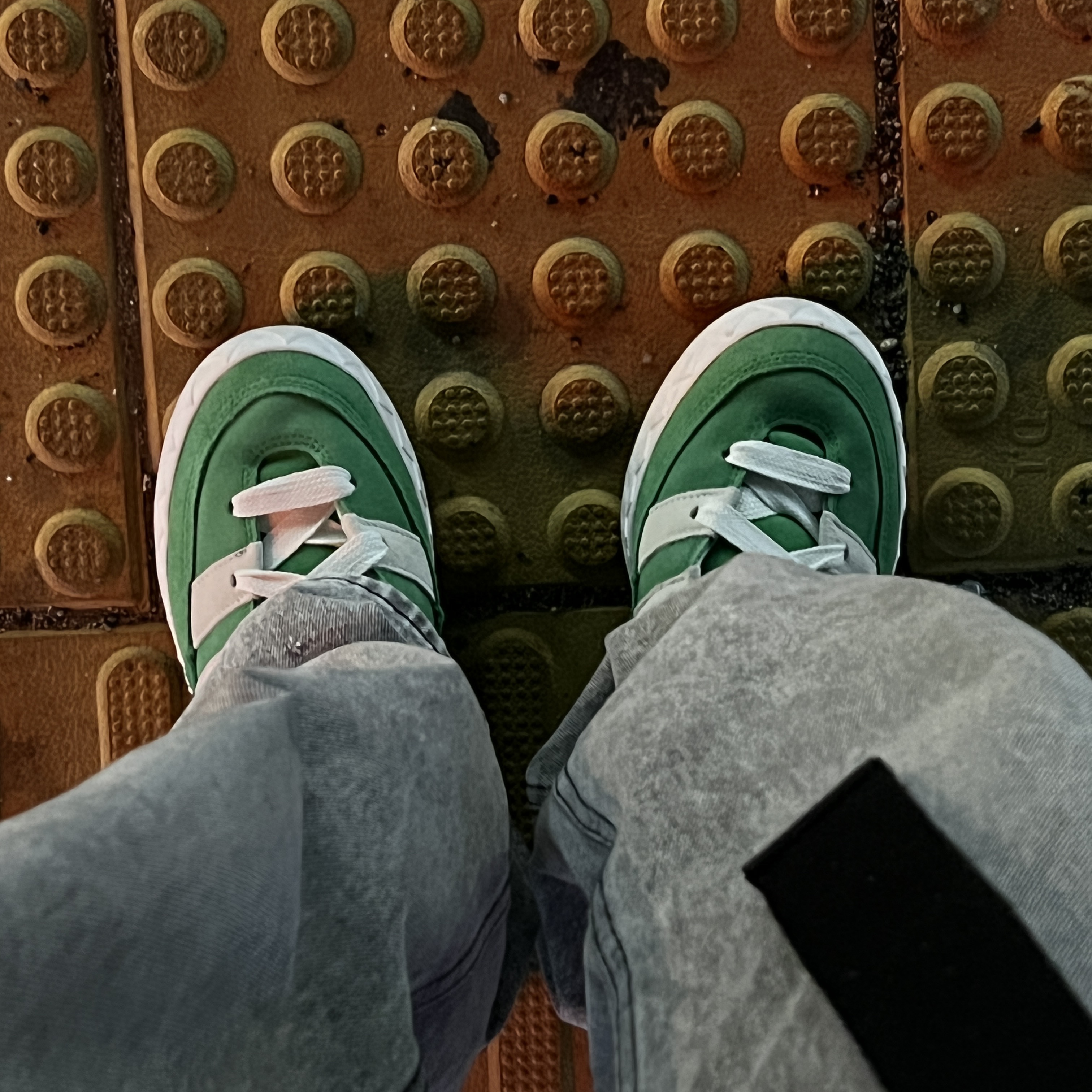 Adidas Adimatic Green 착용 스타일