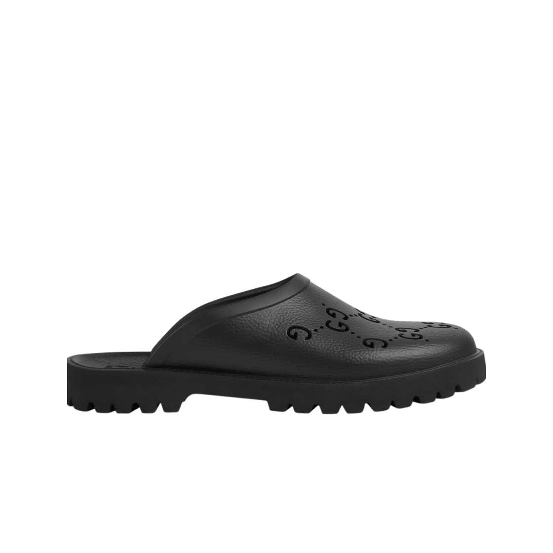 구찌 GG 러버 슬립온 샌들 블랙(Gucci GG Rubber Slip On Sandal Black)