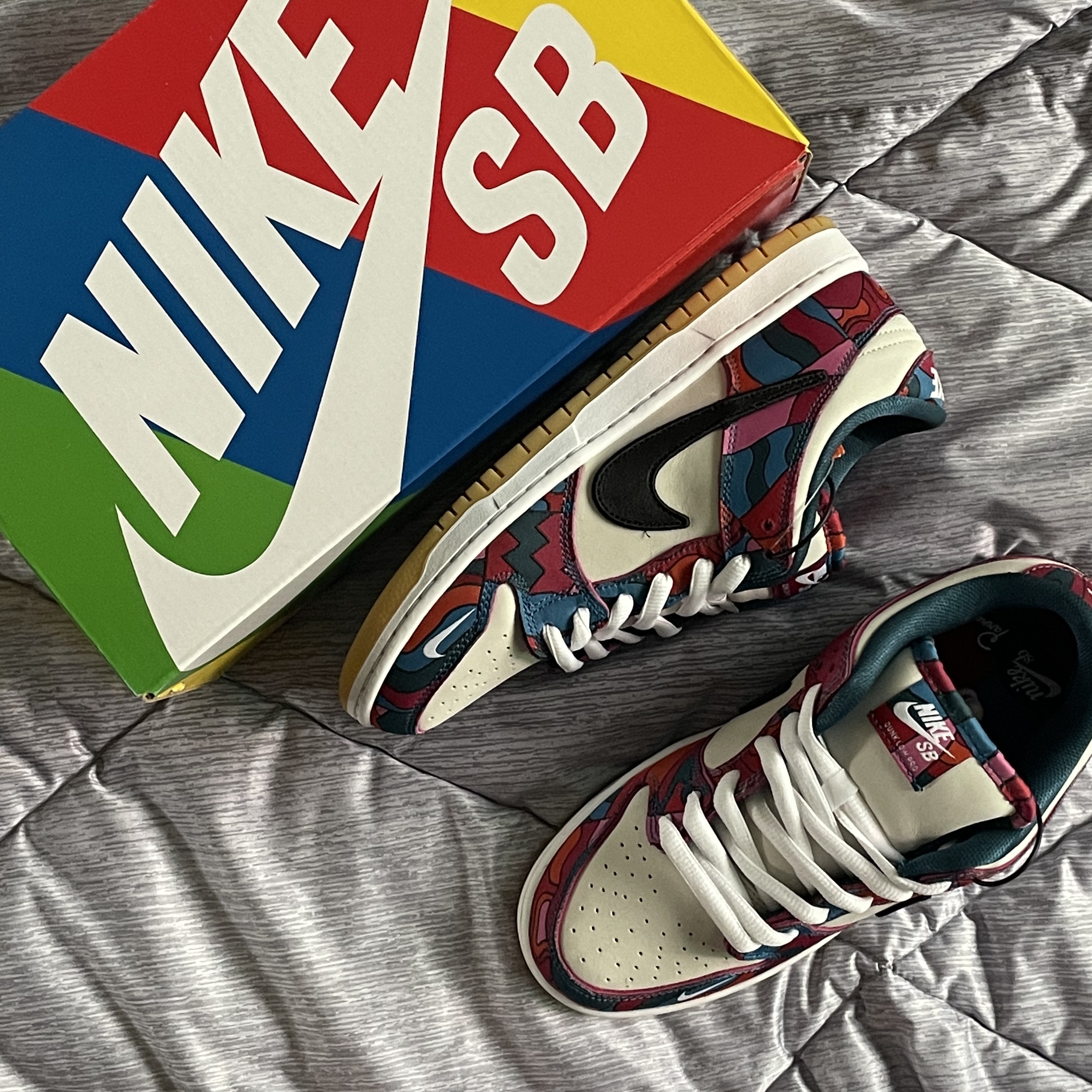 Nike x Parra SB Dunk Low Pro Abstract Art 착용 스타일