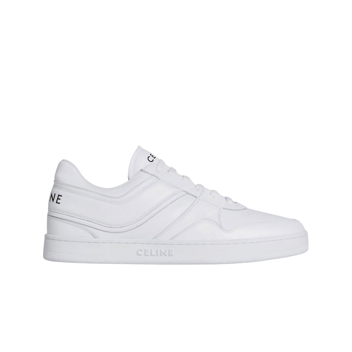 (W) 셀린느 트레이너 로우 레이스업 카프스킨 스니커즈 옵틱 화이트