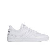 (W) Celine Trainer Low Lace Up Calfskin Sneakers Optic White