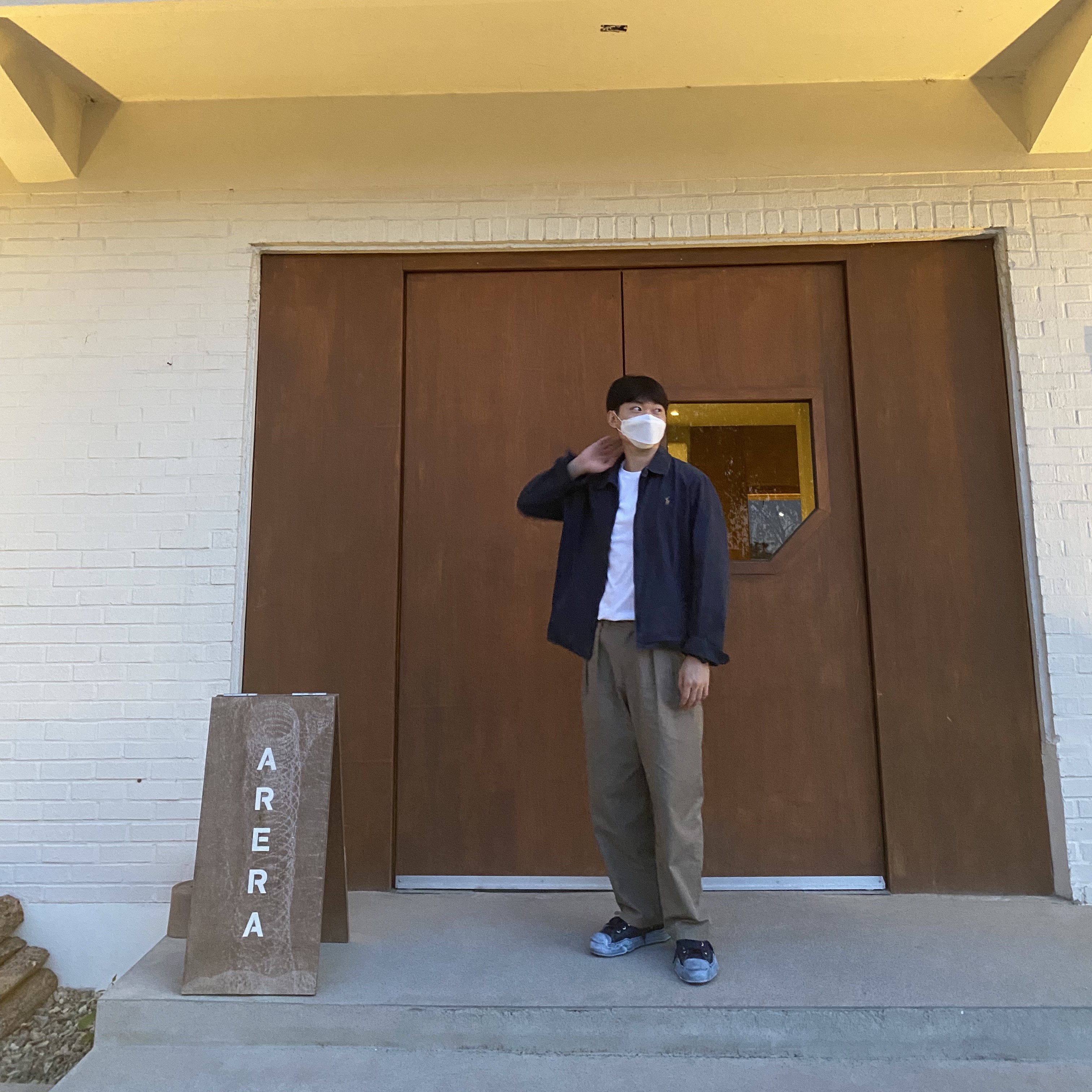 Maison Mihara Yasuhiro Hank OG Sole OD Canvas Low-top Sneakers Black 착용 스타일