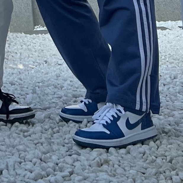 (W) Jordan 1 Low White Dark Marina Blue 착용 스타일