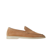 Loro Piana Summer Walk Suede Calfskin Light Wood Smoke