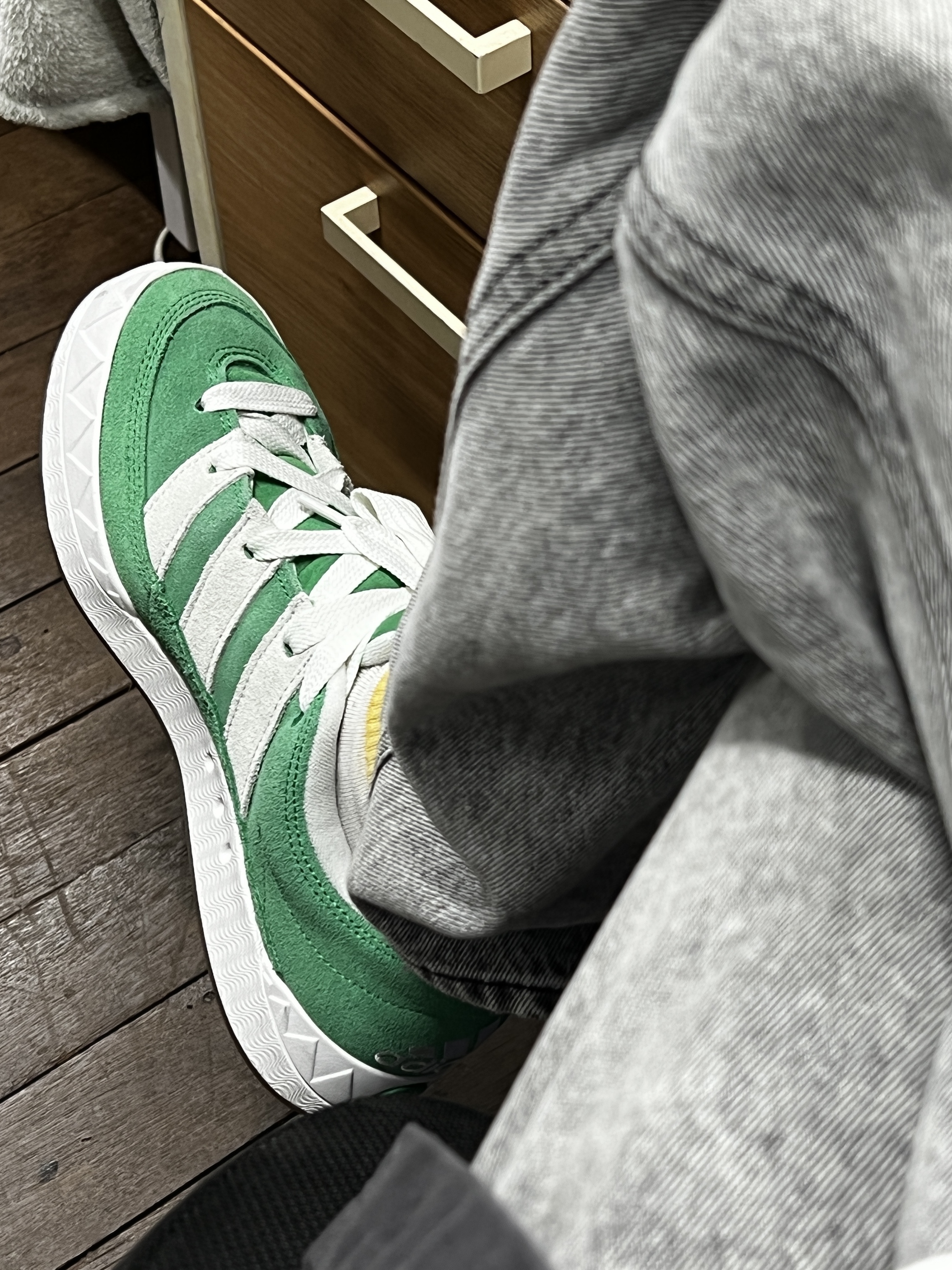 Adidas Adimatic Green 착용 스타일 - 3