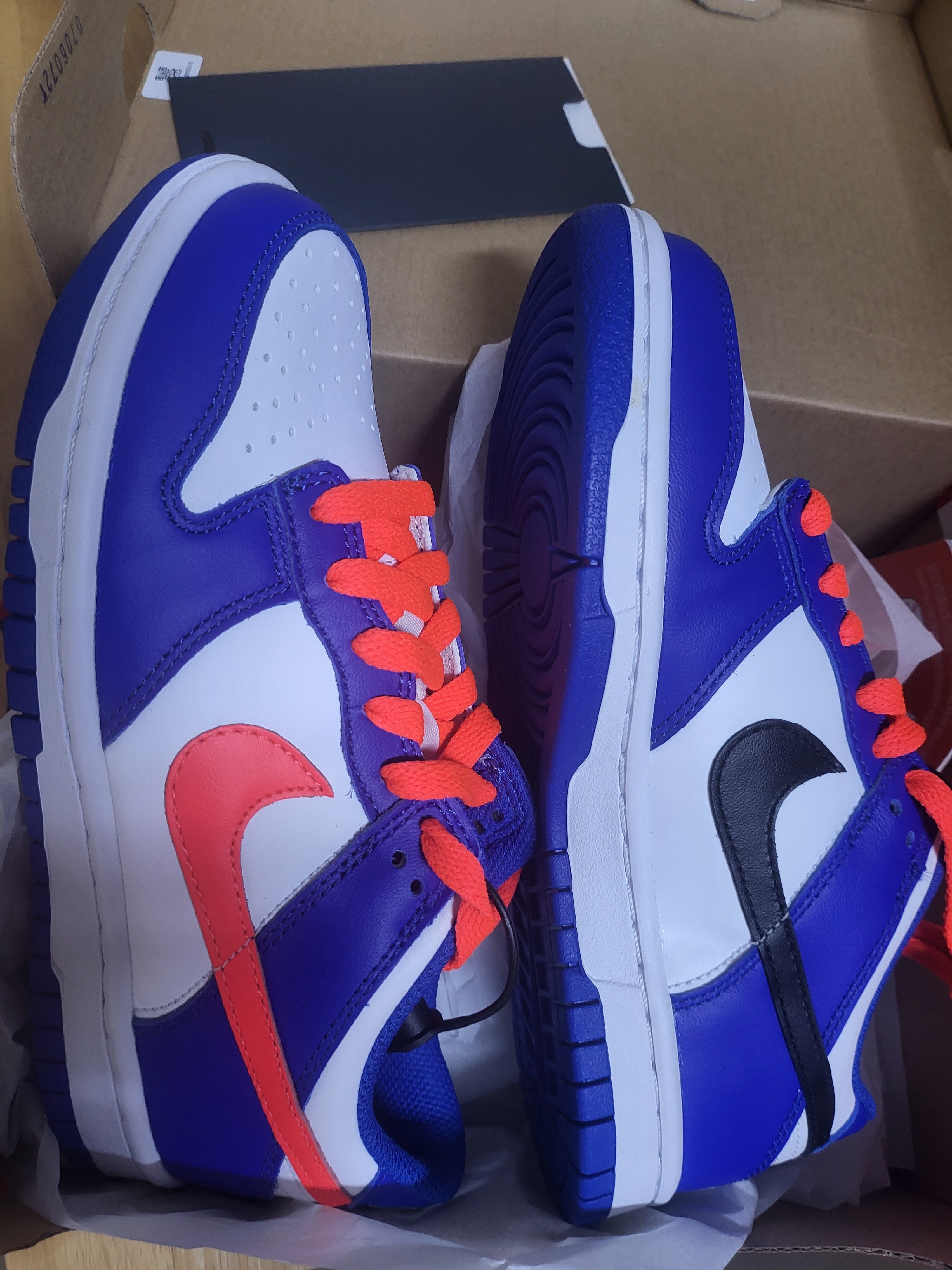 (GS) Nike Dunk Low Bright Crimson Game Royal 착용 스타일 - 3