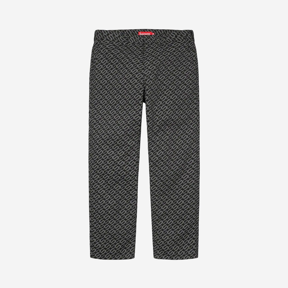 Supreme Work Pants Black Monogram - 22SS 상세 이미지 1