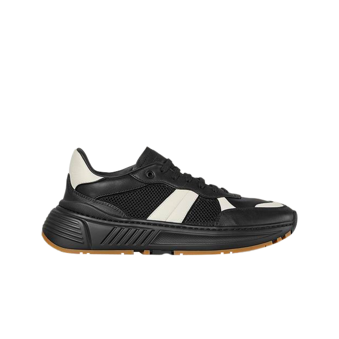보테가 베네타 스피드스터 스니커즈 카프 레더 메쉬 블랙 화이트(Bottega Veneta Speedster Sneakers in Calf Leather and Mesh Black White)
