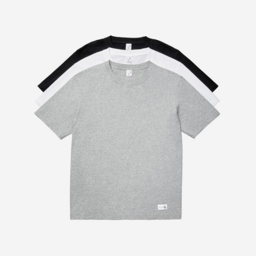 팔라스 x CK1 티셔츠 클래식 화이트 라이트 그레이 헤더 블랙 (3개입)