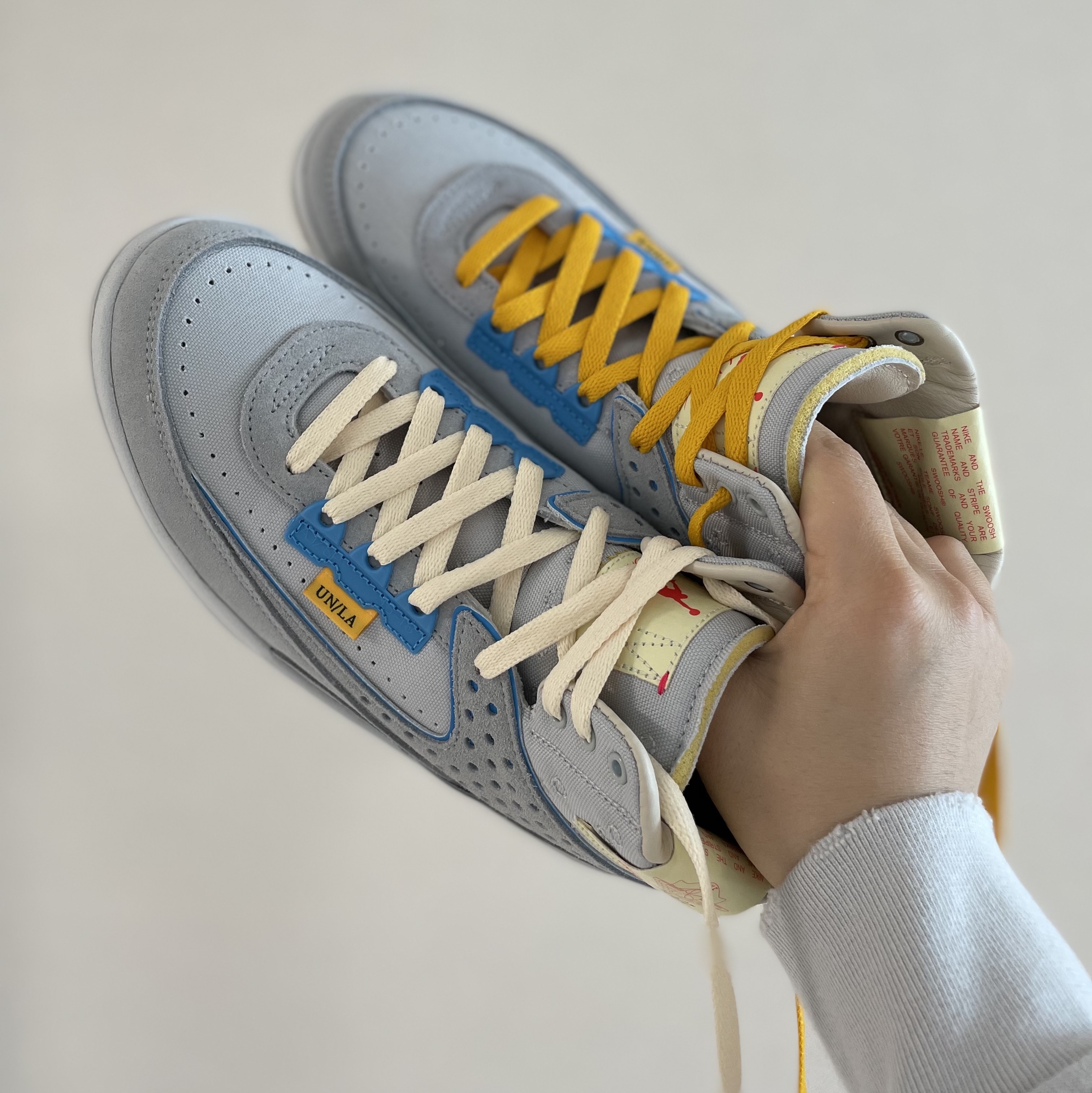 Jordan 2 x Union Retro SP Grey Fog 착용 스타일 - 1