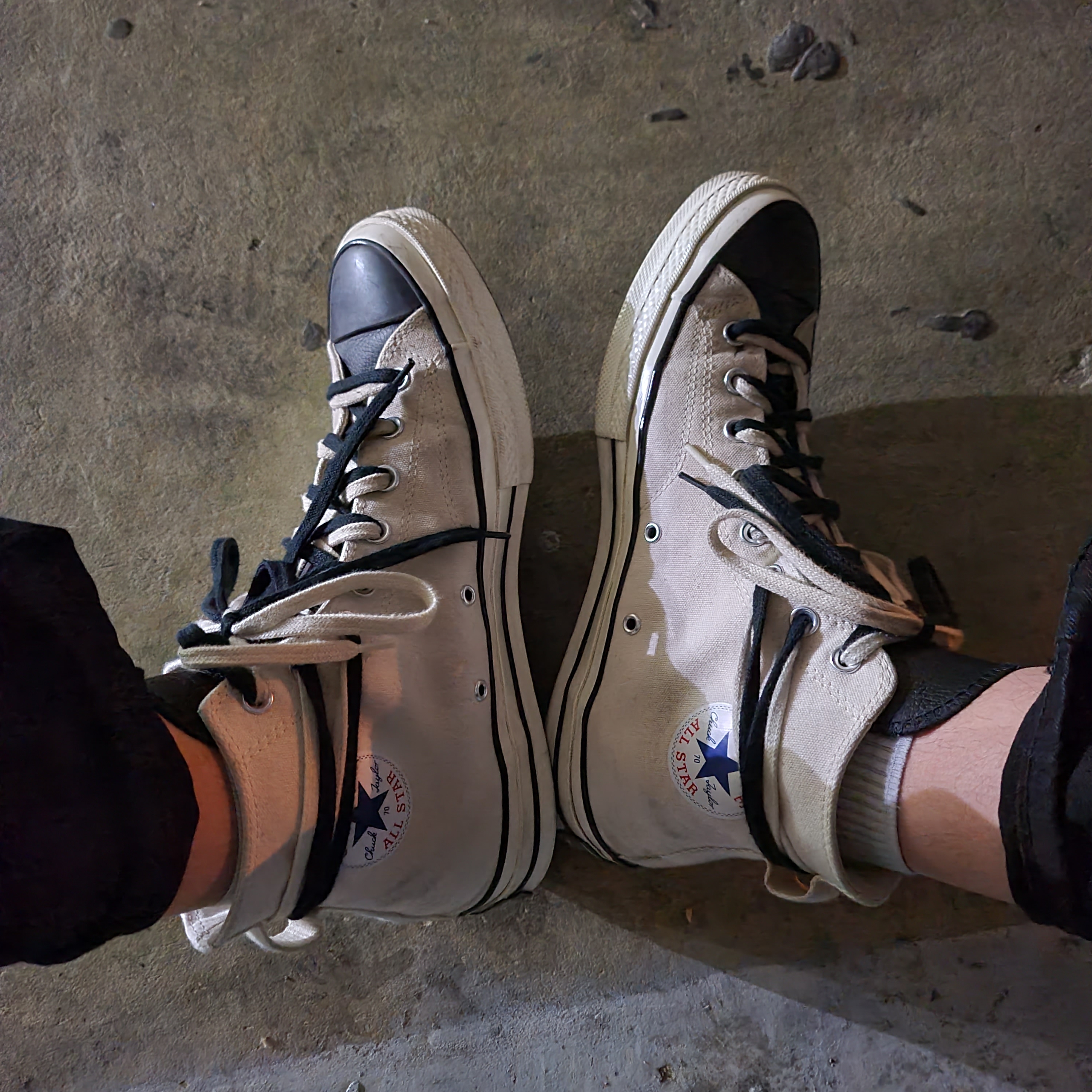 Converse x Fear of God Essentials Chuck 70 Hi Natural 2020 착용 스타일 - 1