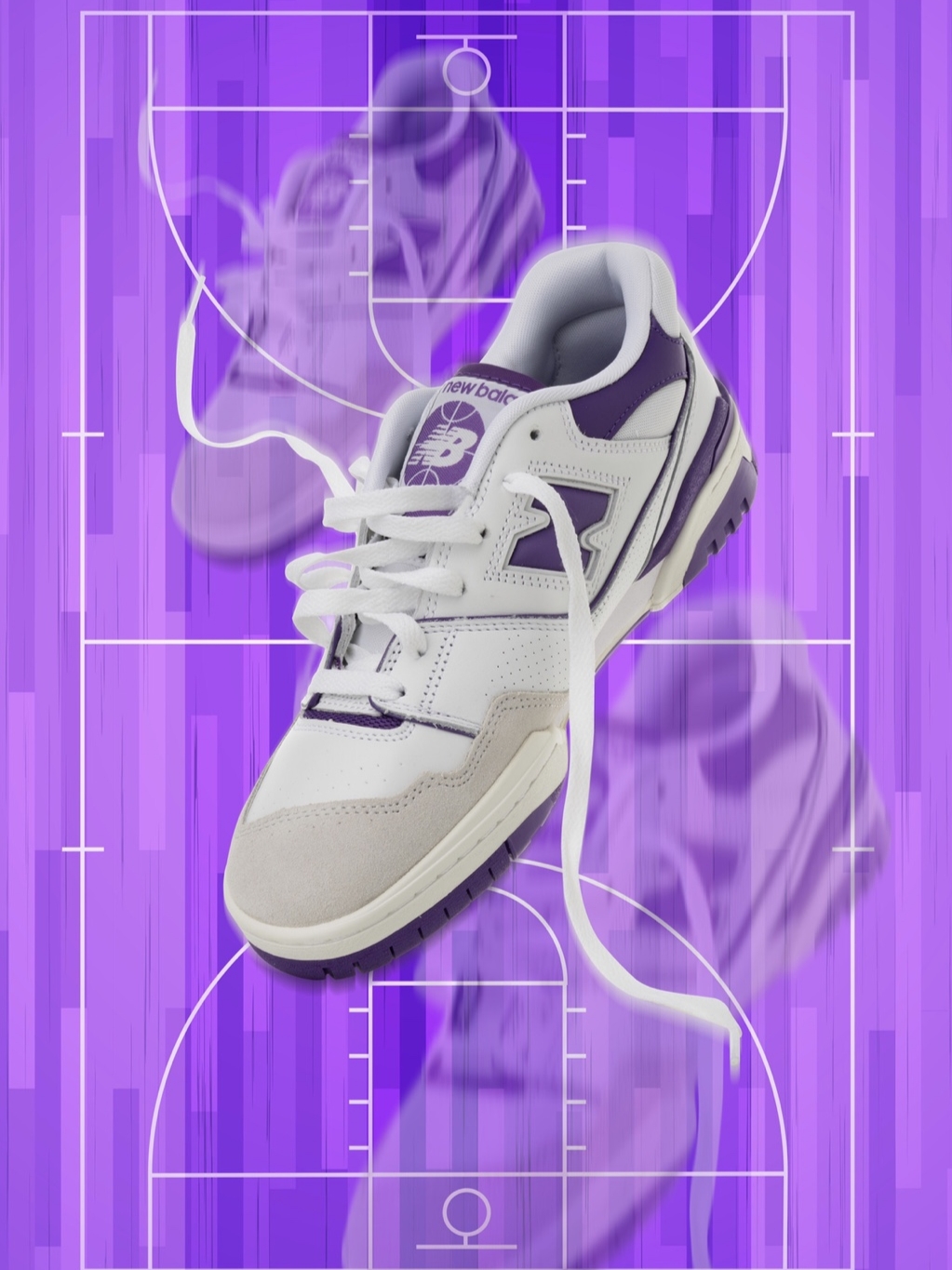 Nike x Patta Air Max 1 Monarch, New Balance 550 White Purple 착용 스타일 - 2