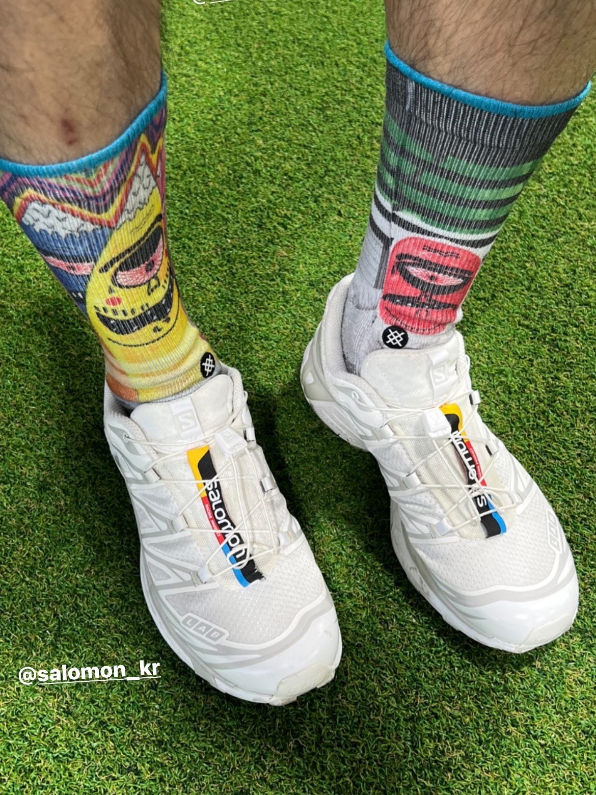 Salomon XT-6 ADV White 착용 스타일