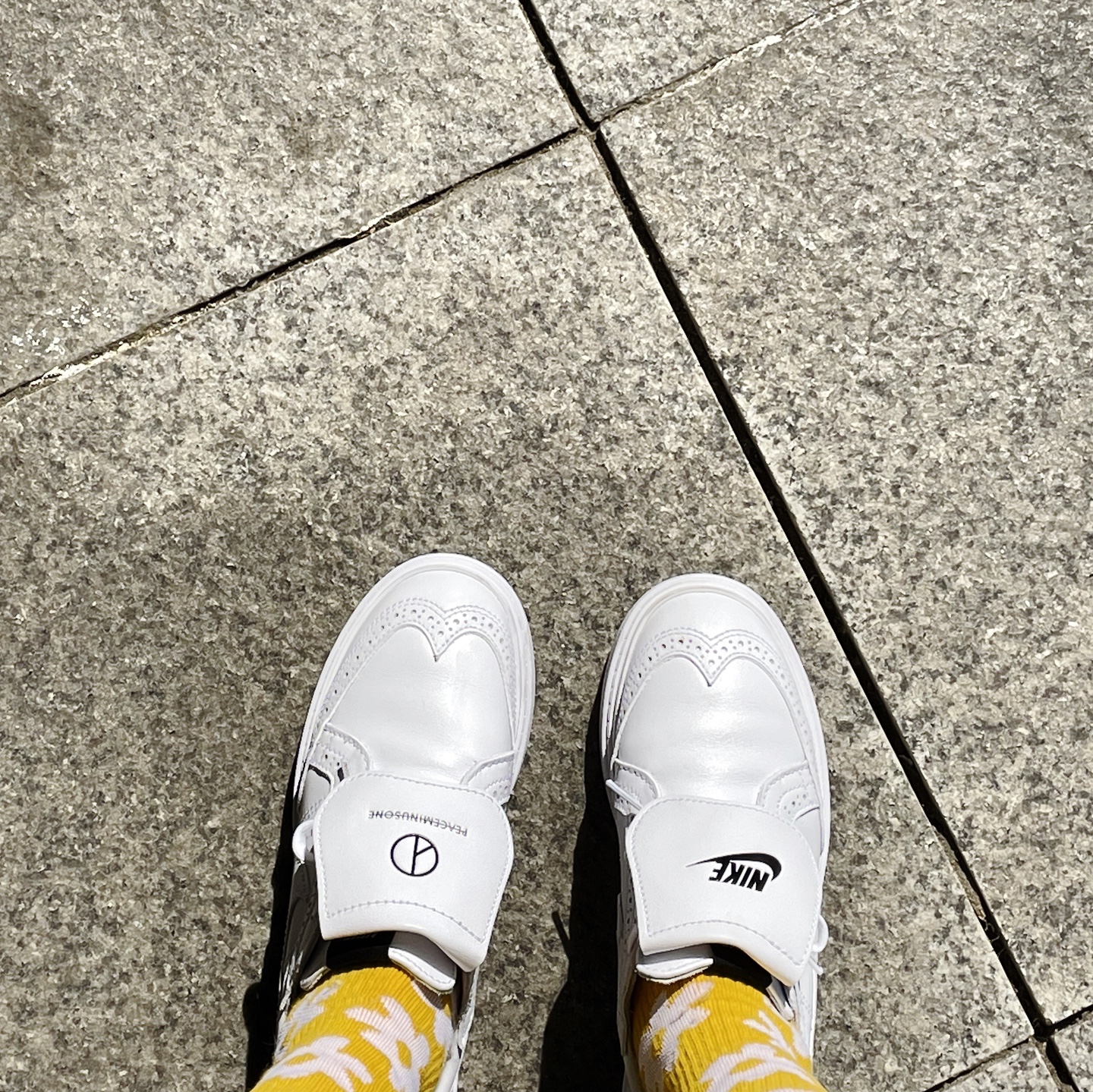 Nike x Peaceminusone Kwondo1 White 착용 스타일 - 2