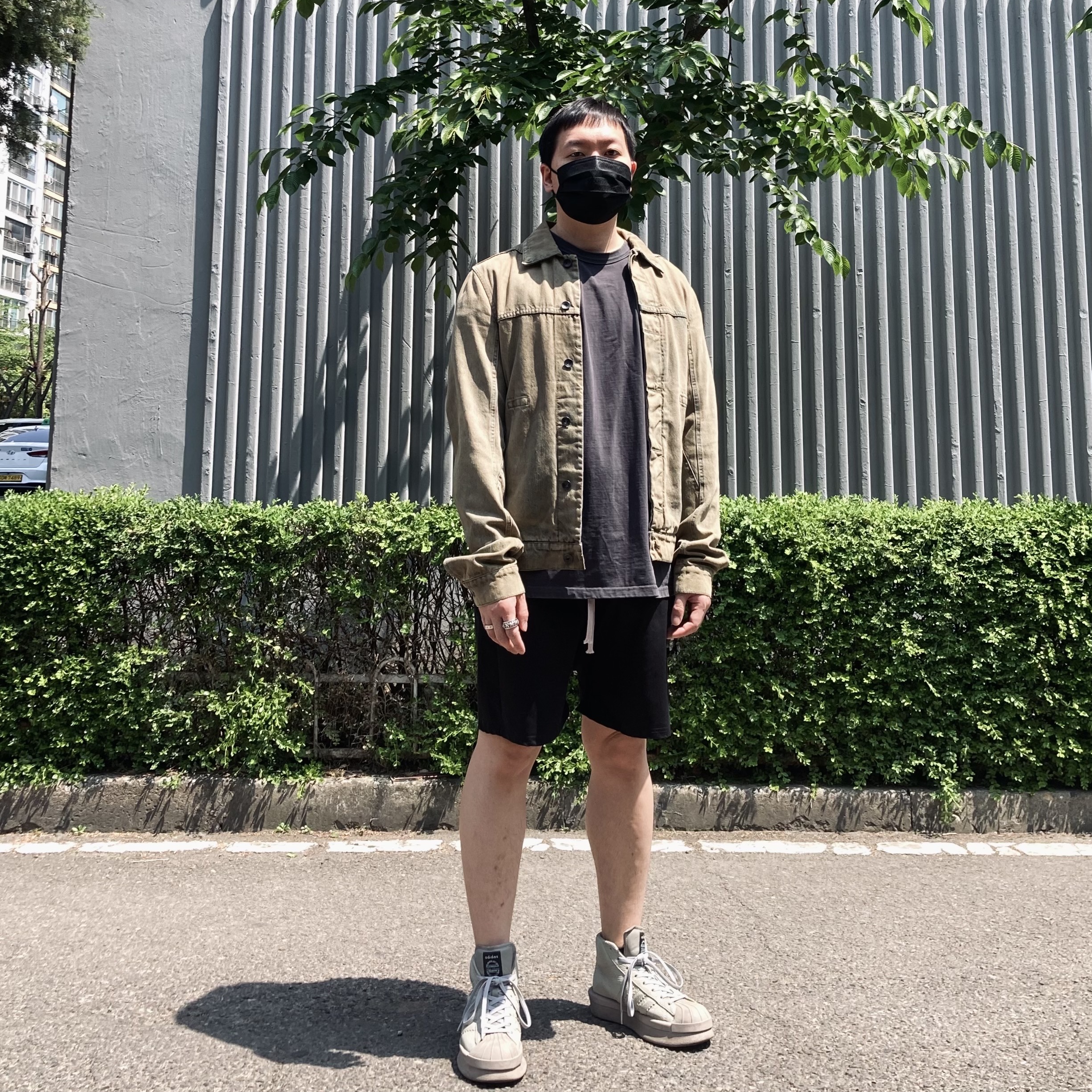 Adidas x Rick Owens Mastodon Pro Model Black Pearl 착용 스타일