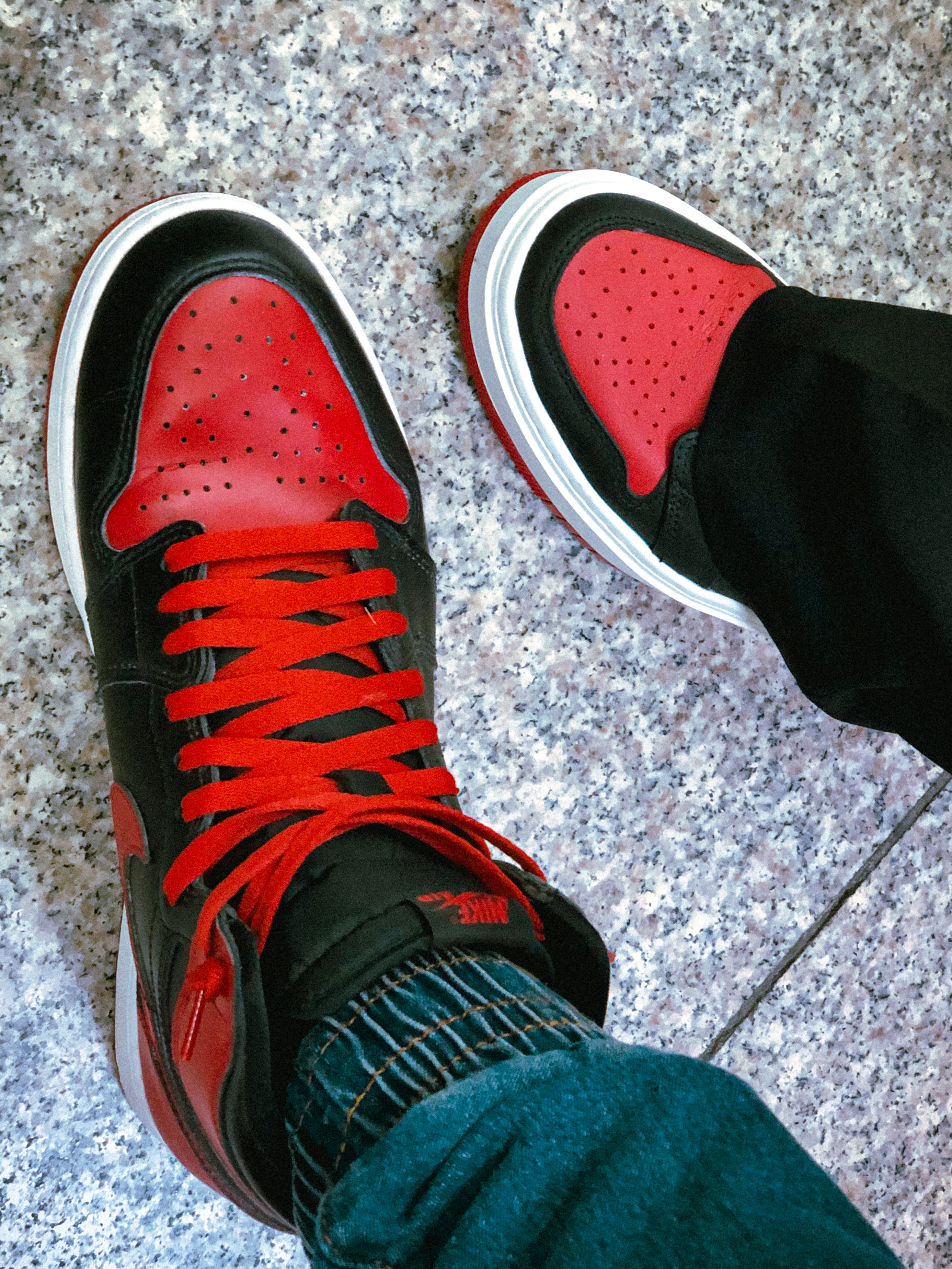 (W) Jordan 1 Elevate Low SE Bred, Jordan 1 Retro High OG Patent Bred 착용 스타일