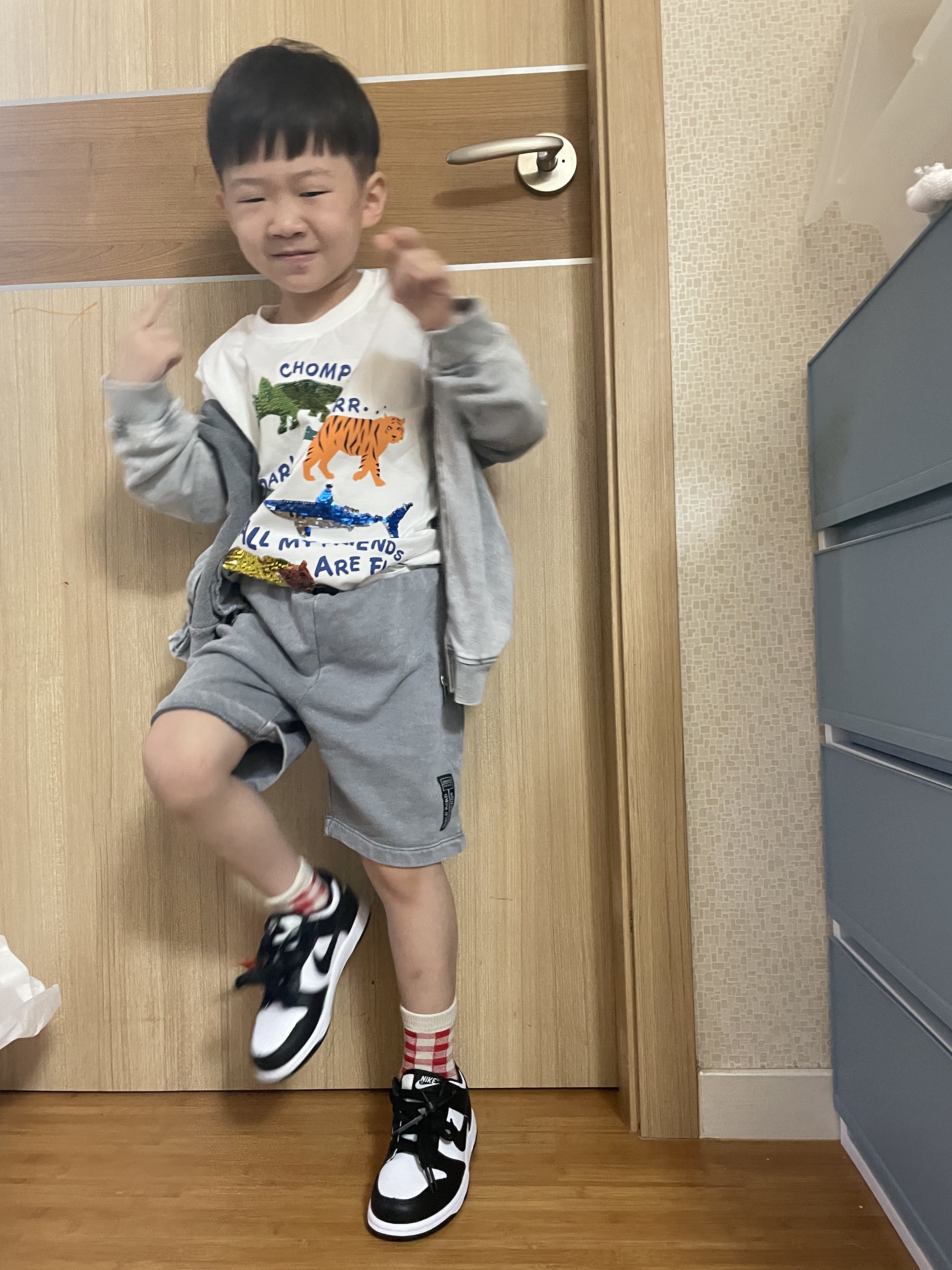 (PS) Nike Dunk Low Black 착용 스타일 - 1