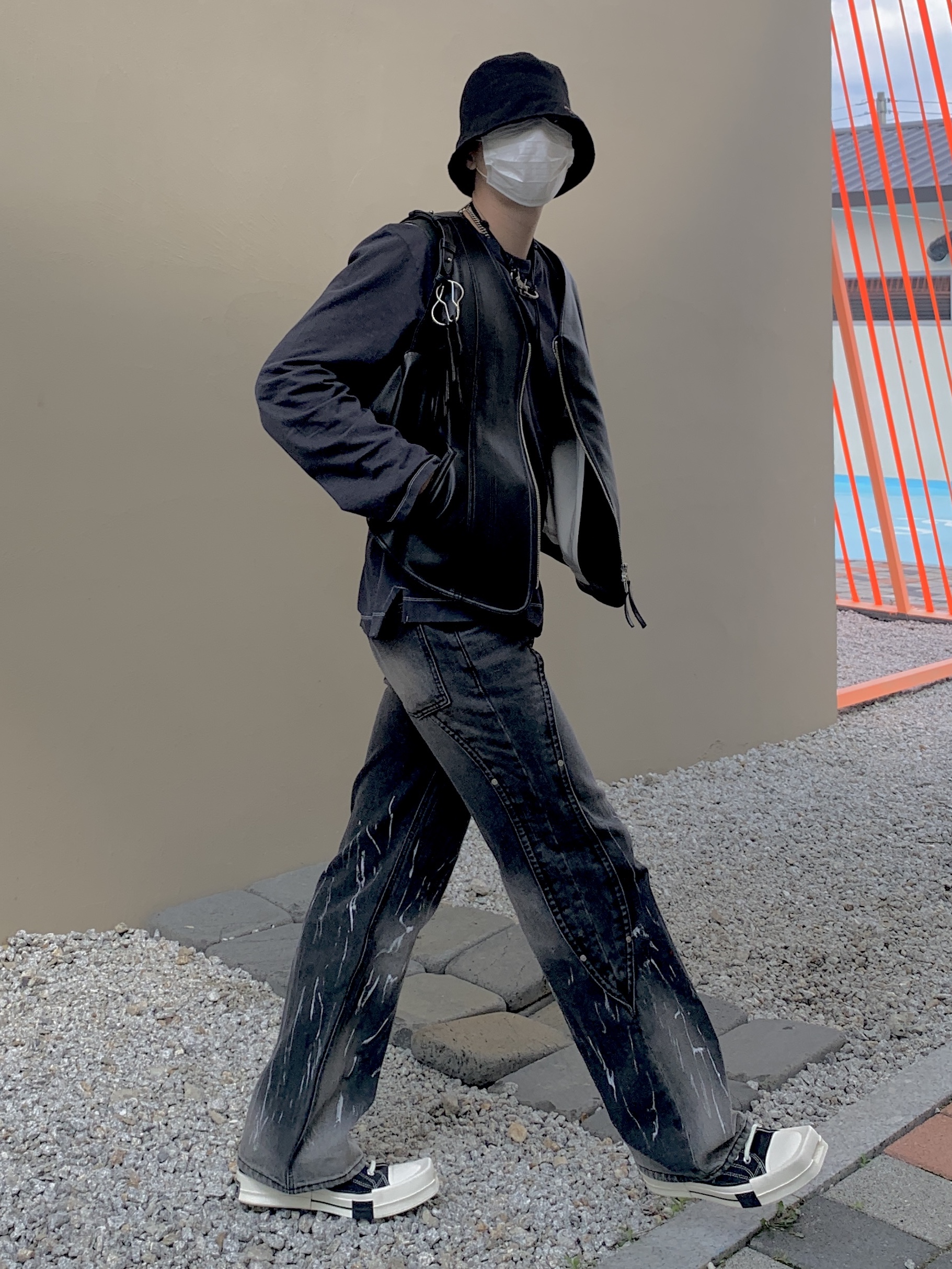 Converse x Drkshdw Turbodrk Chuck 70 Hi Black 착용 스타일 - 1