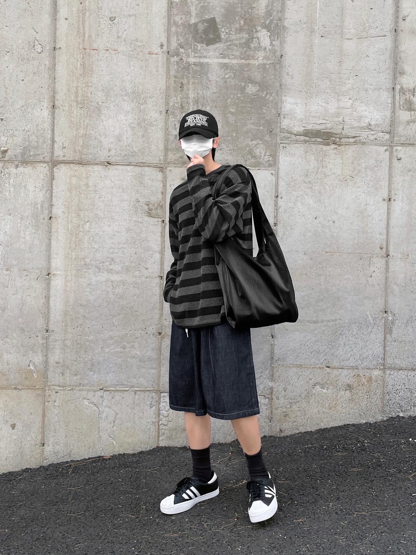 Y-3 Yohji Star Black White 착용 스타일 - 3