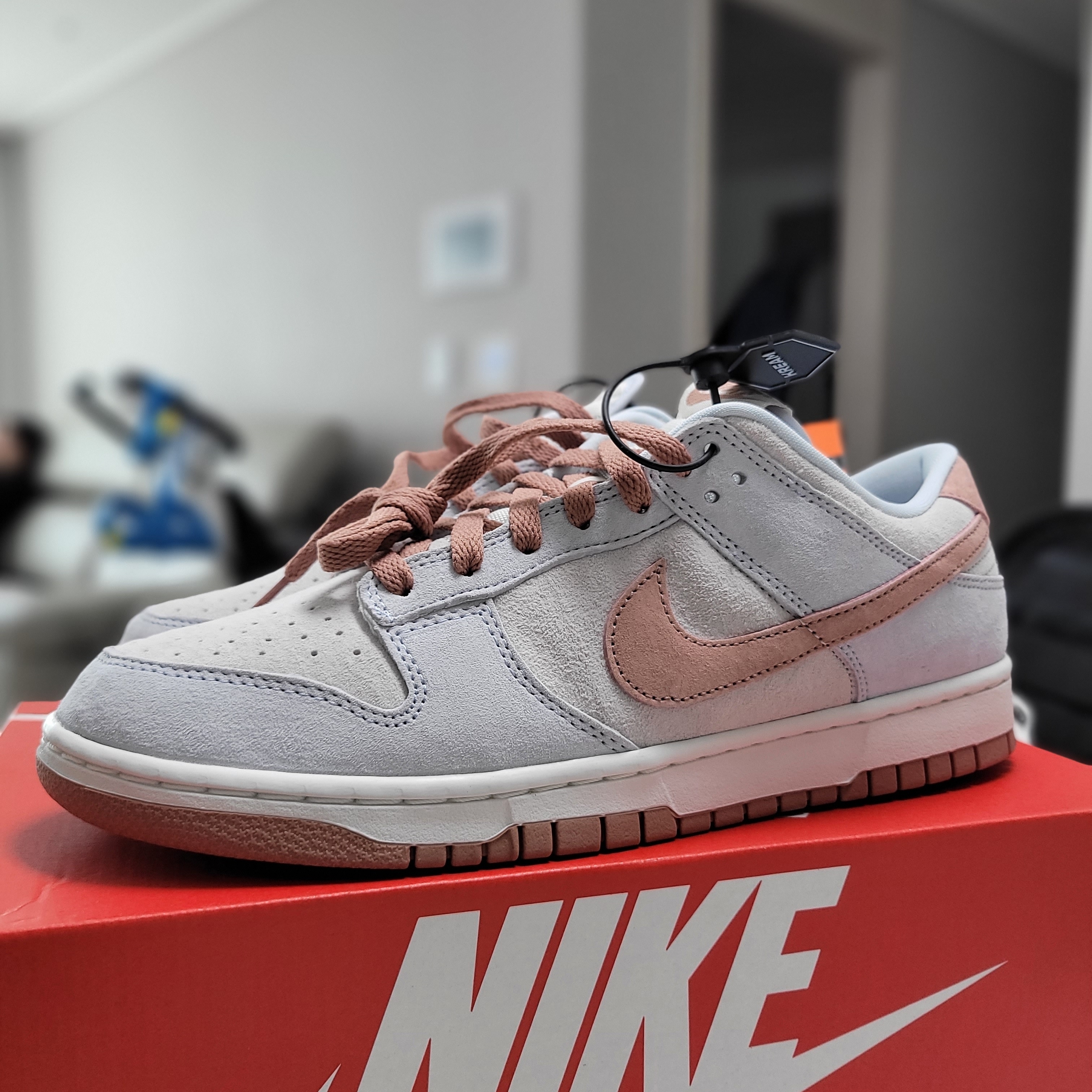 Nike Dunk Low Retro PRM Fossil Rose 착용 스타일 - 1