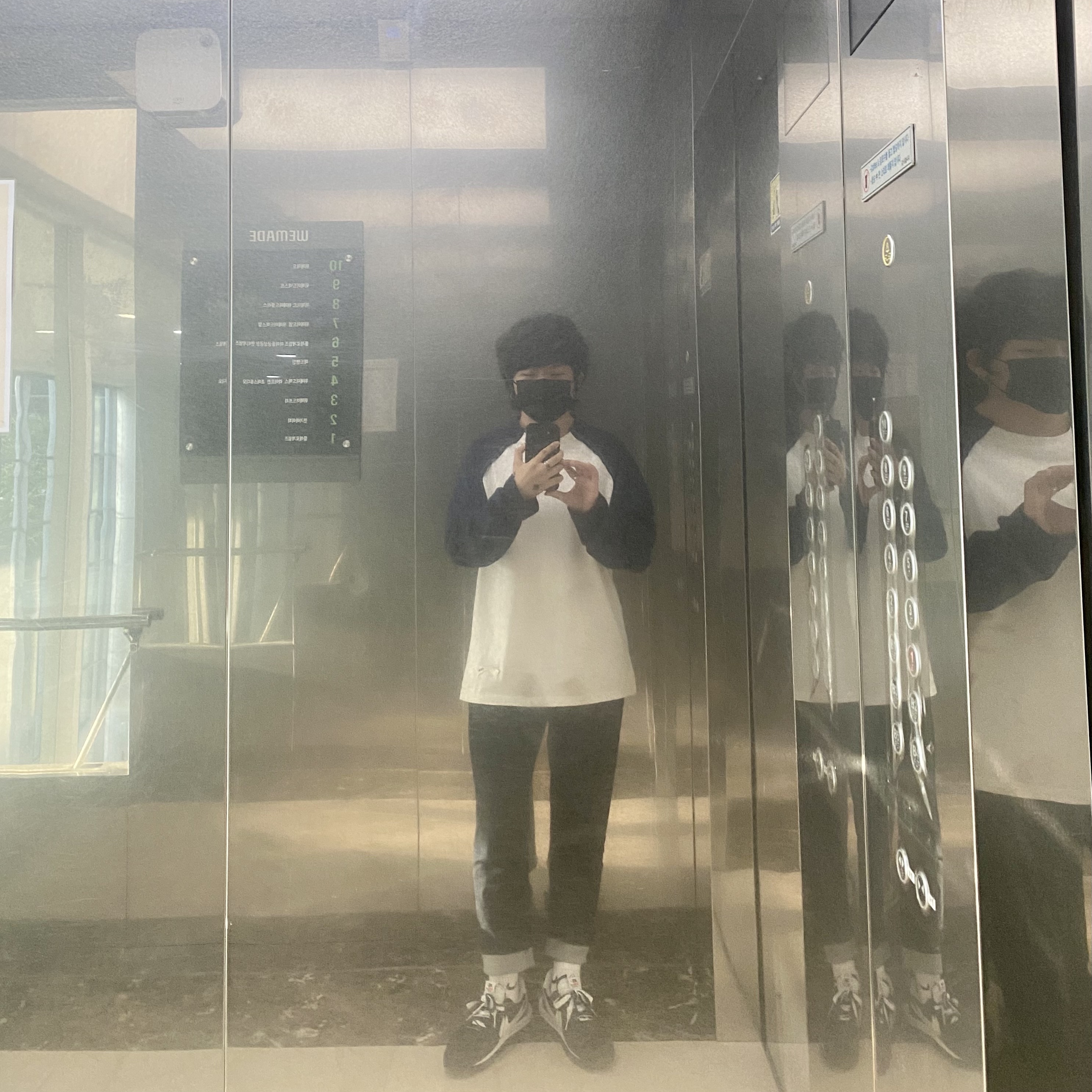 Nike x Sacai x Fragment LDWaffle Blackened Blue 착용 스타일