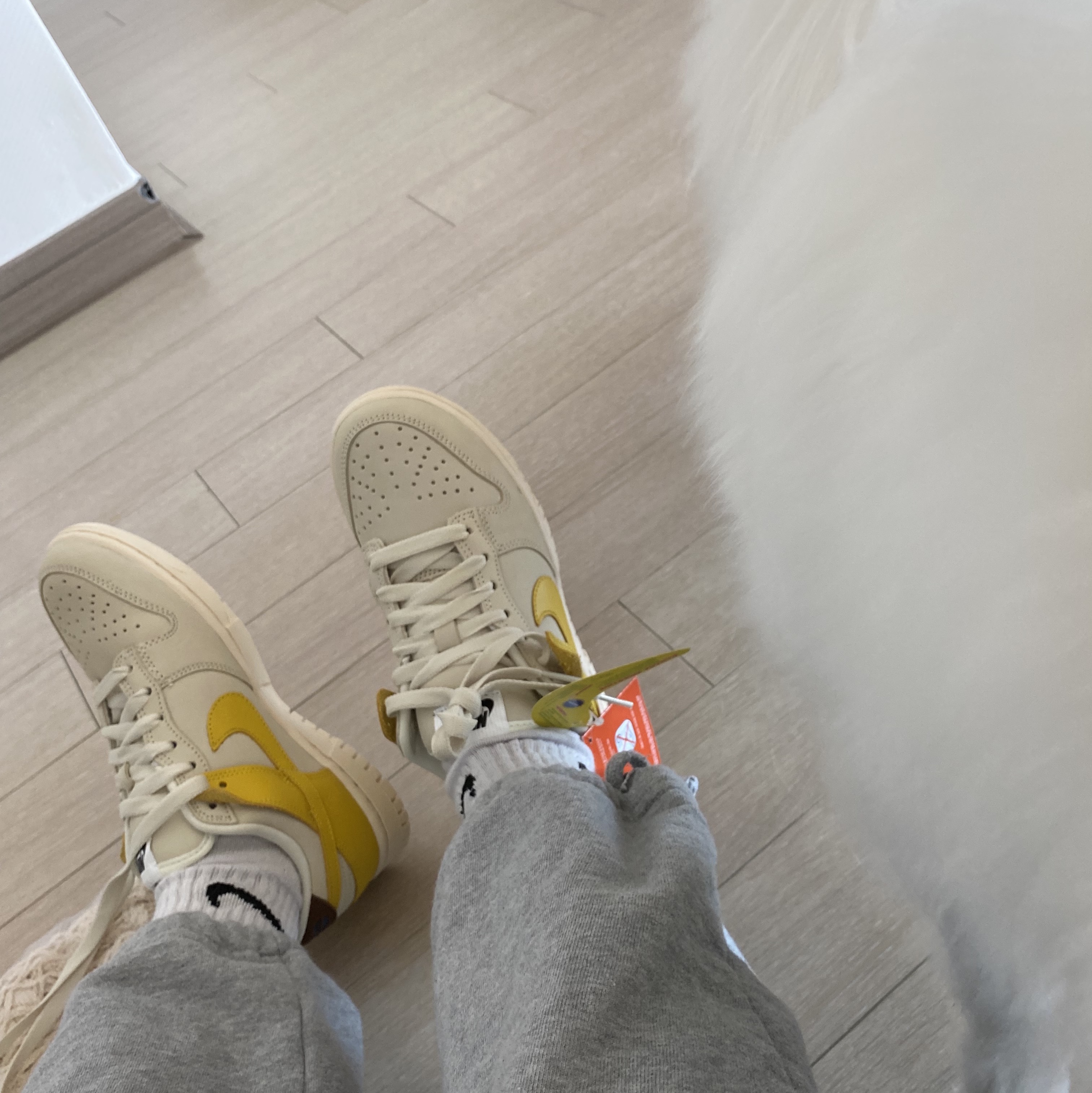 (W) Nike Dunk Low LX Banana 착용 스타일 - 2
