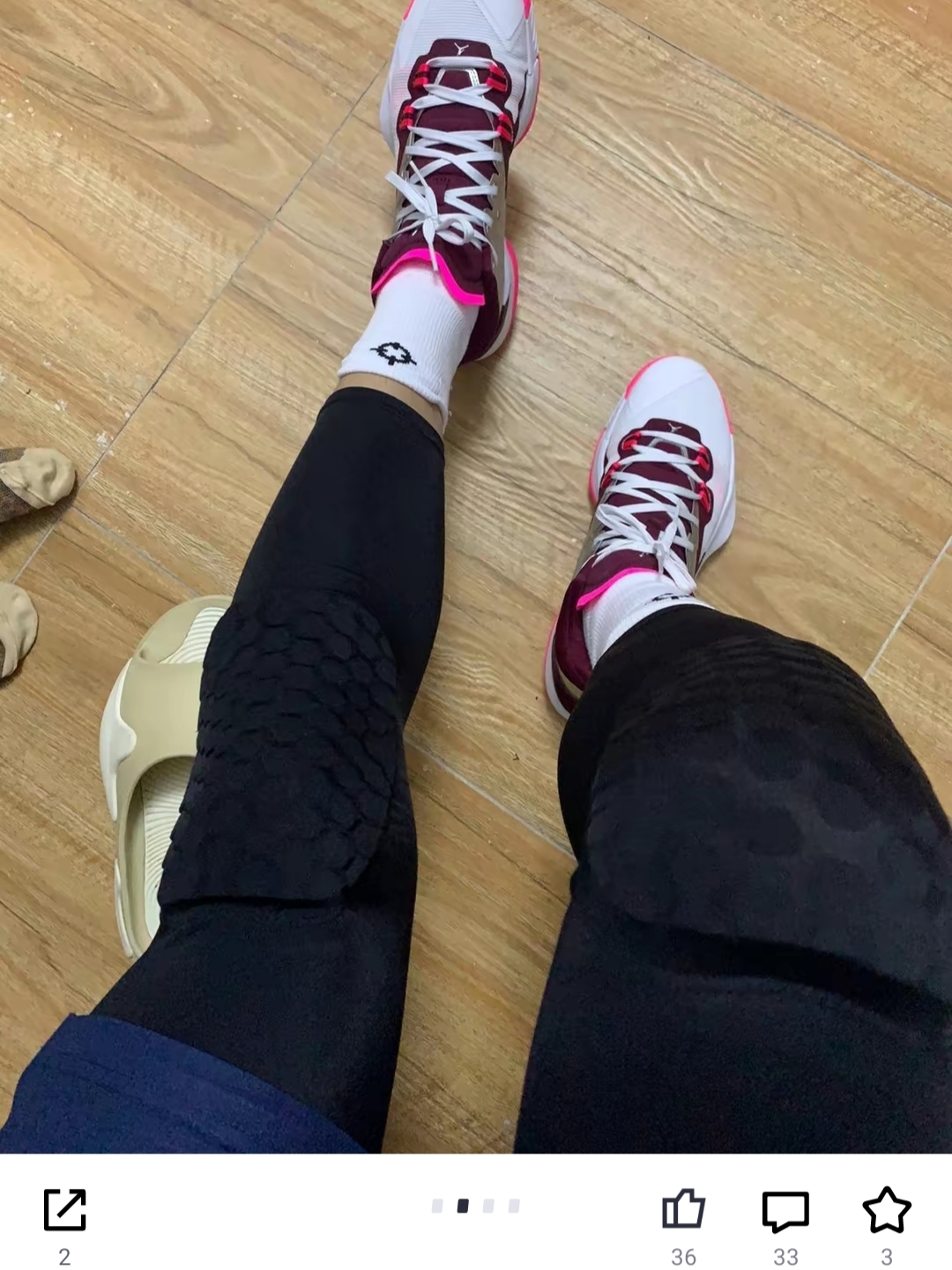 Jordan Zion 1 PF White Metallic Silver Hyper Pink 착용 스타일 - 2