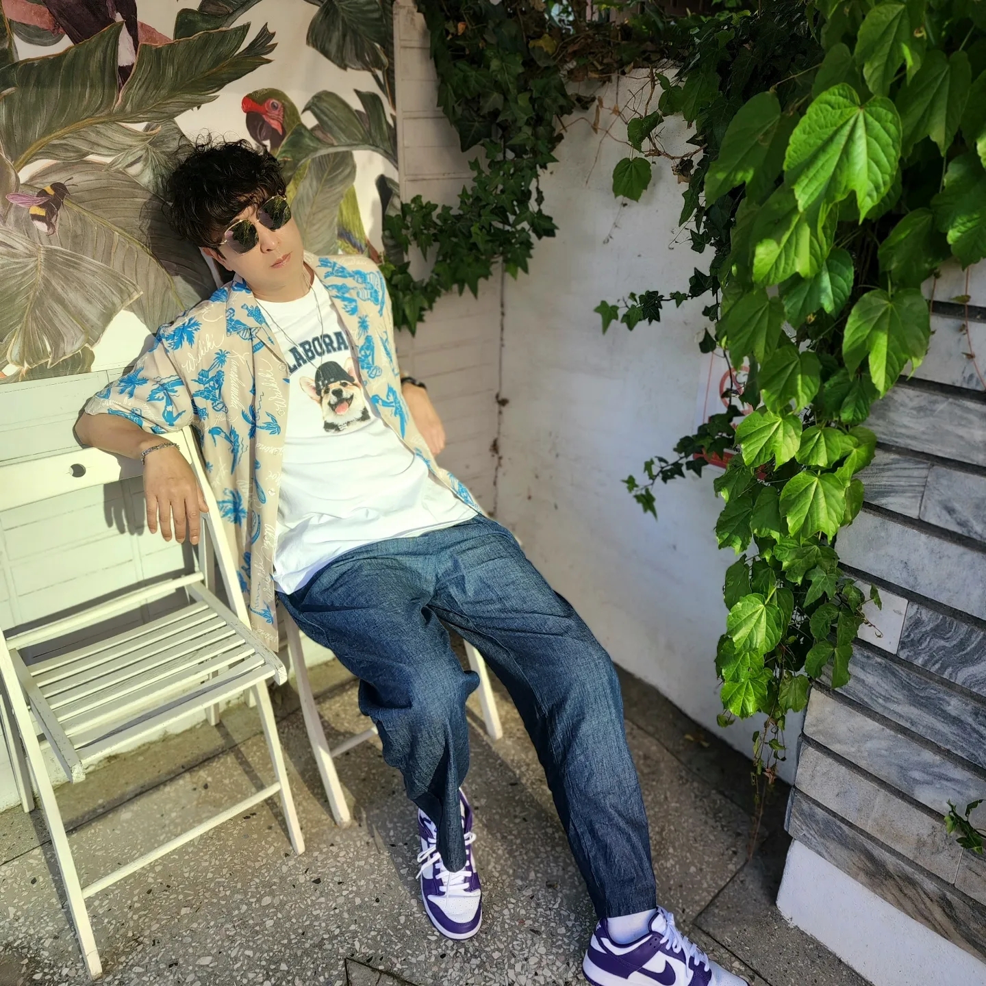 Nike Dunk Low Retro Championship Court Purple 착용 스타일 - 3