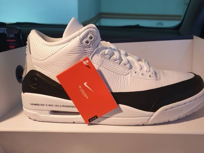 Jordan 3 x Fragment Retro SP White Black 착용 스타일