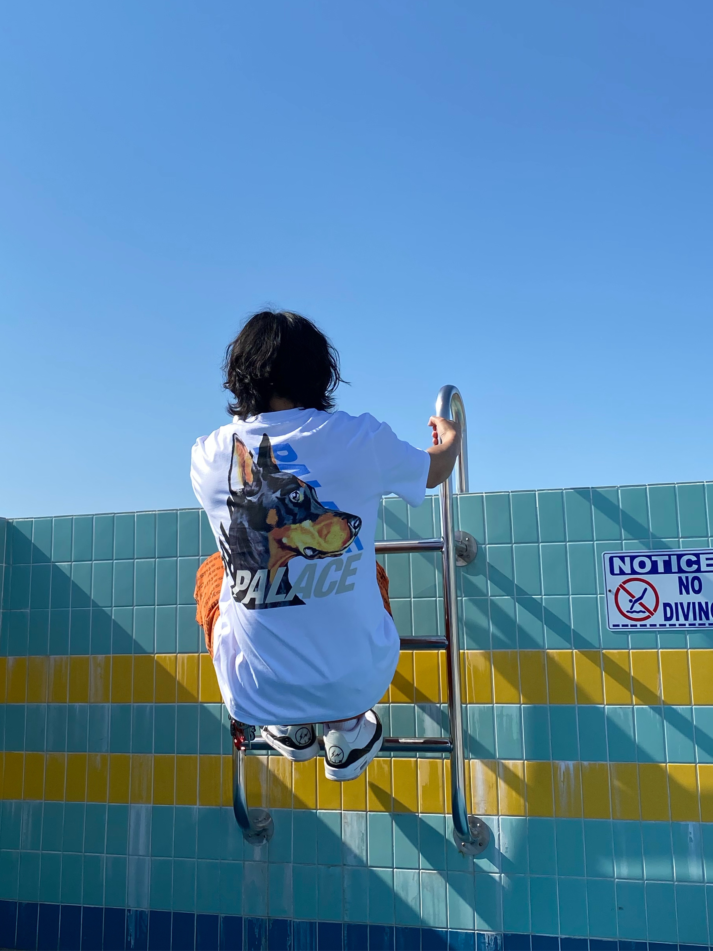 Palace P-3-K-9 T-Shirt White - 22SS, Jordan 3 x Fragment Retro SP White Black 착용 스타일