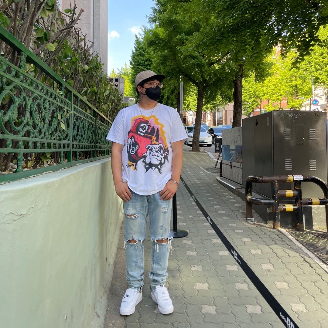 Nike x Peaceminusone Kwondo1 White 착용 스타일 - 3
