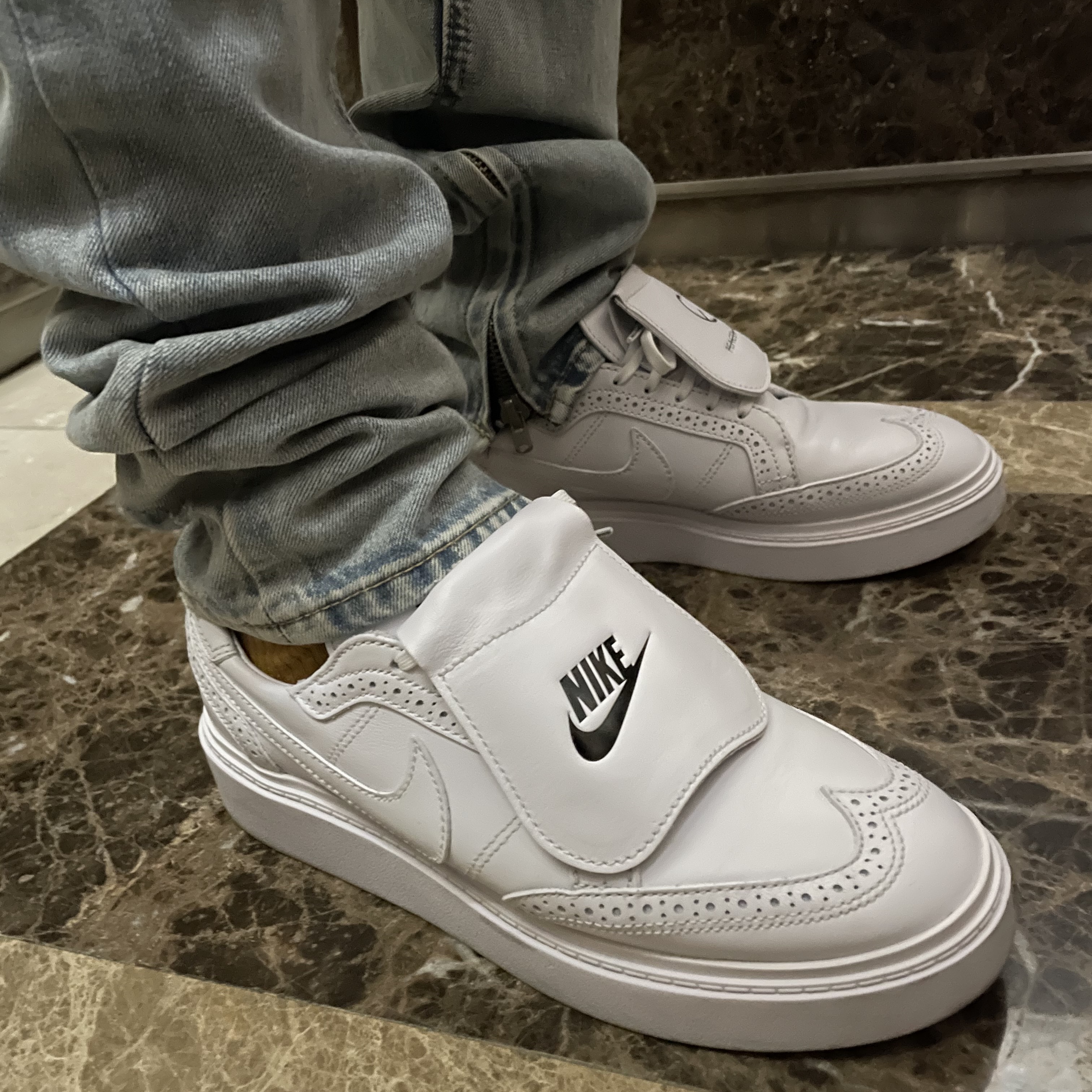 Nike x Peaceminusone Kwondo1 White 착용 스타일 - 5