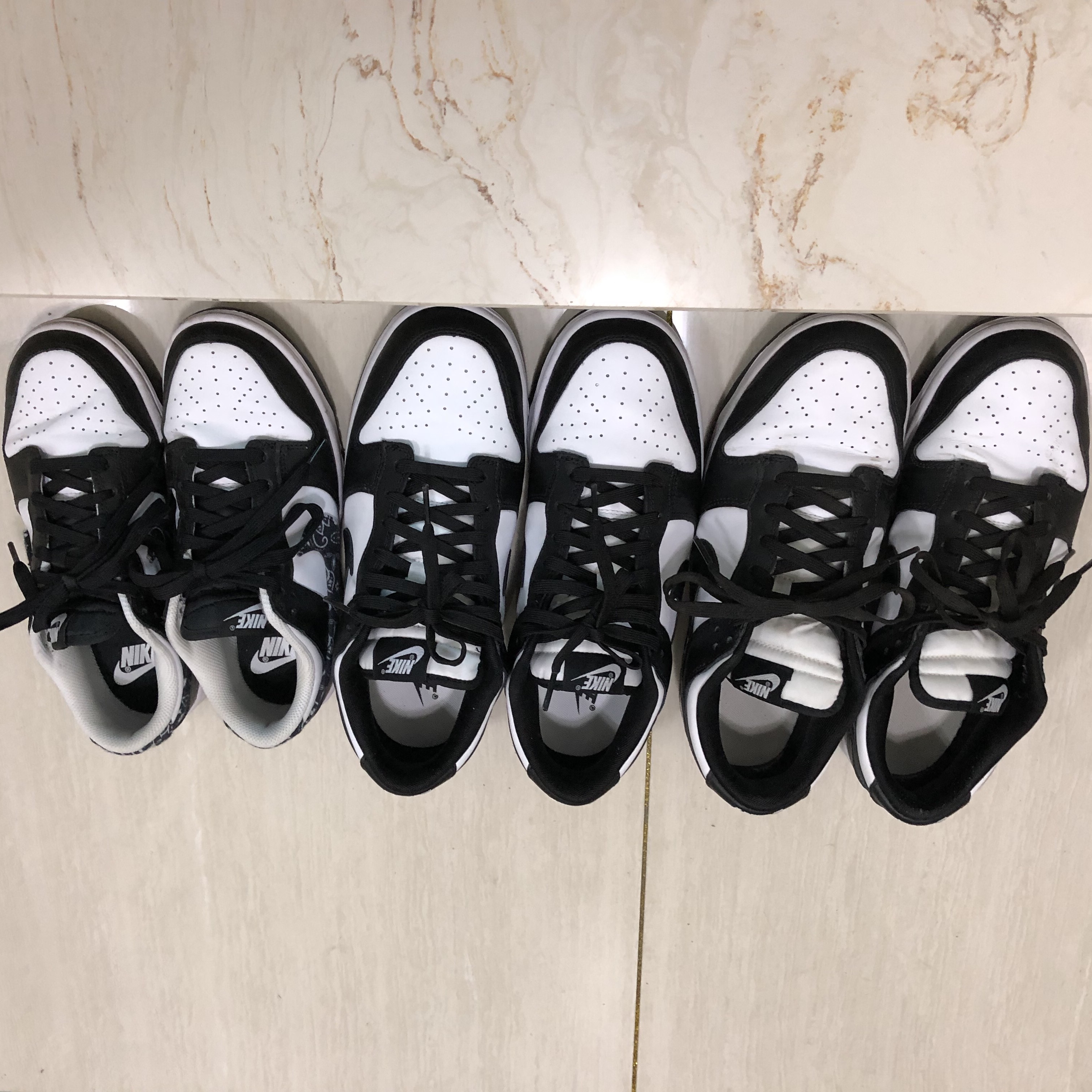 Nike Dunk Low Retro Black, (W) Nike Dunk Low Essential Black Paisley 착용 스타일 - 2